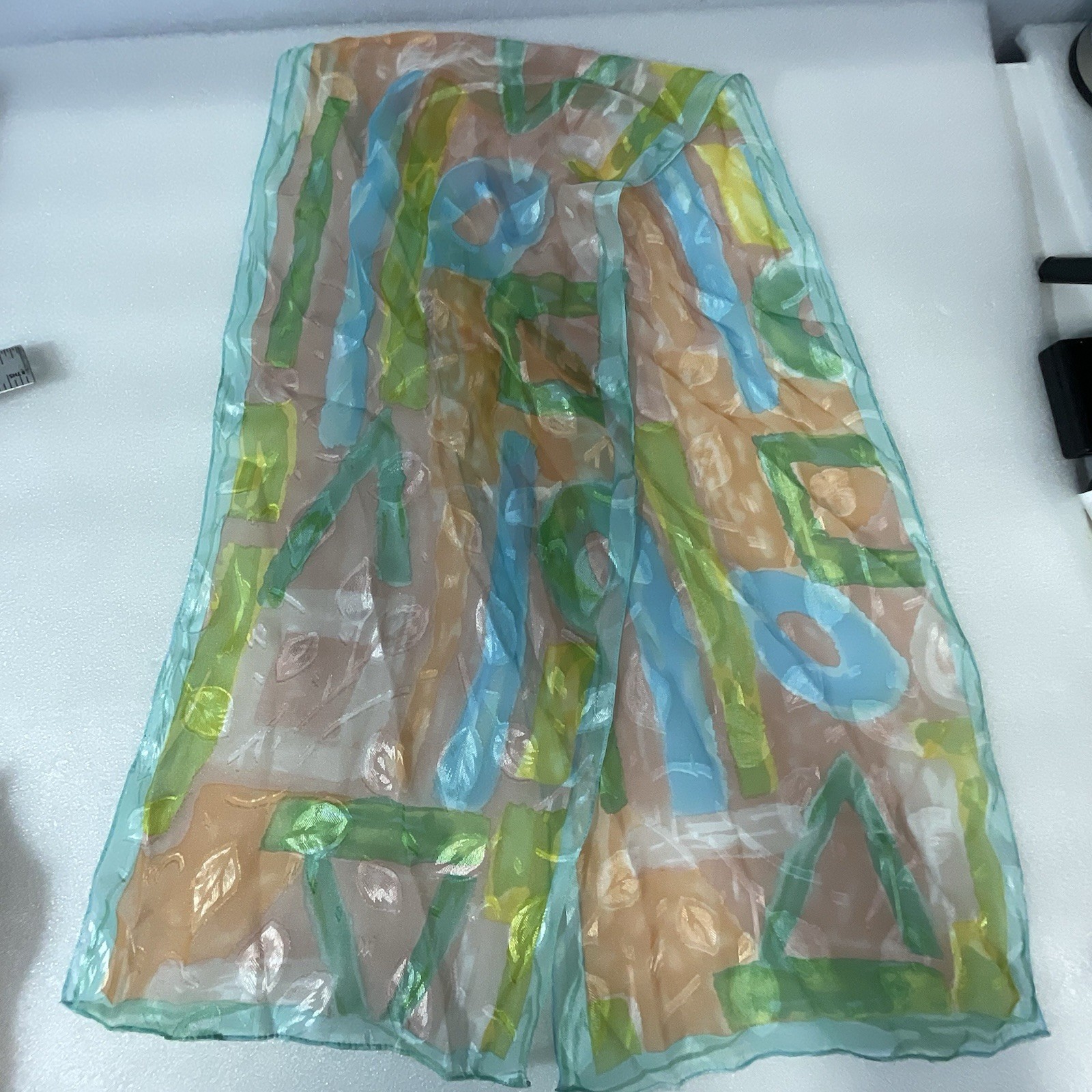 Multicolor Pastel Lightweight Scarf 8” Wide X 52” Long GnuFashion - Image 11