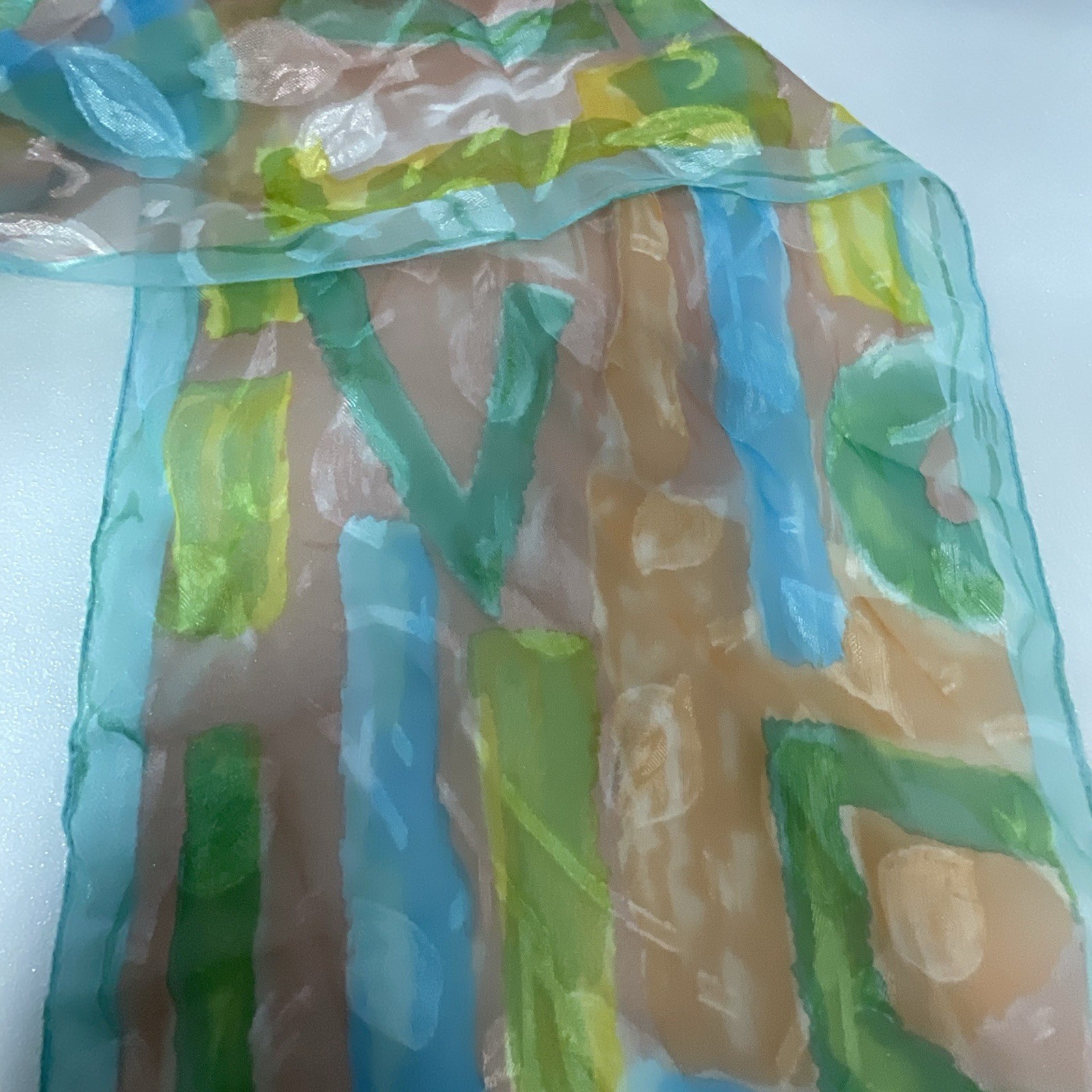 Multicolor Pastel Lightweight Scarf 8” Wide X 52” Long GnuFashion - Image 17