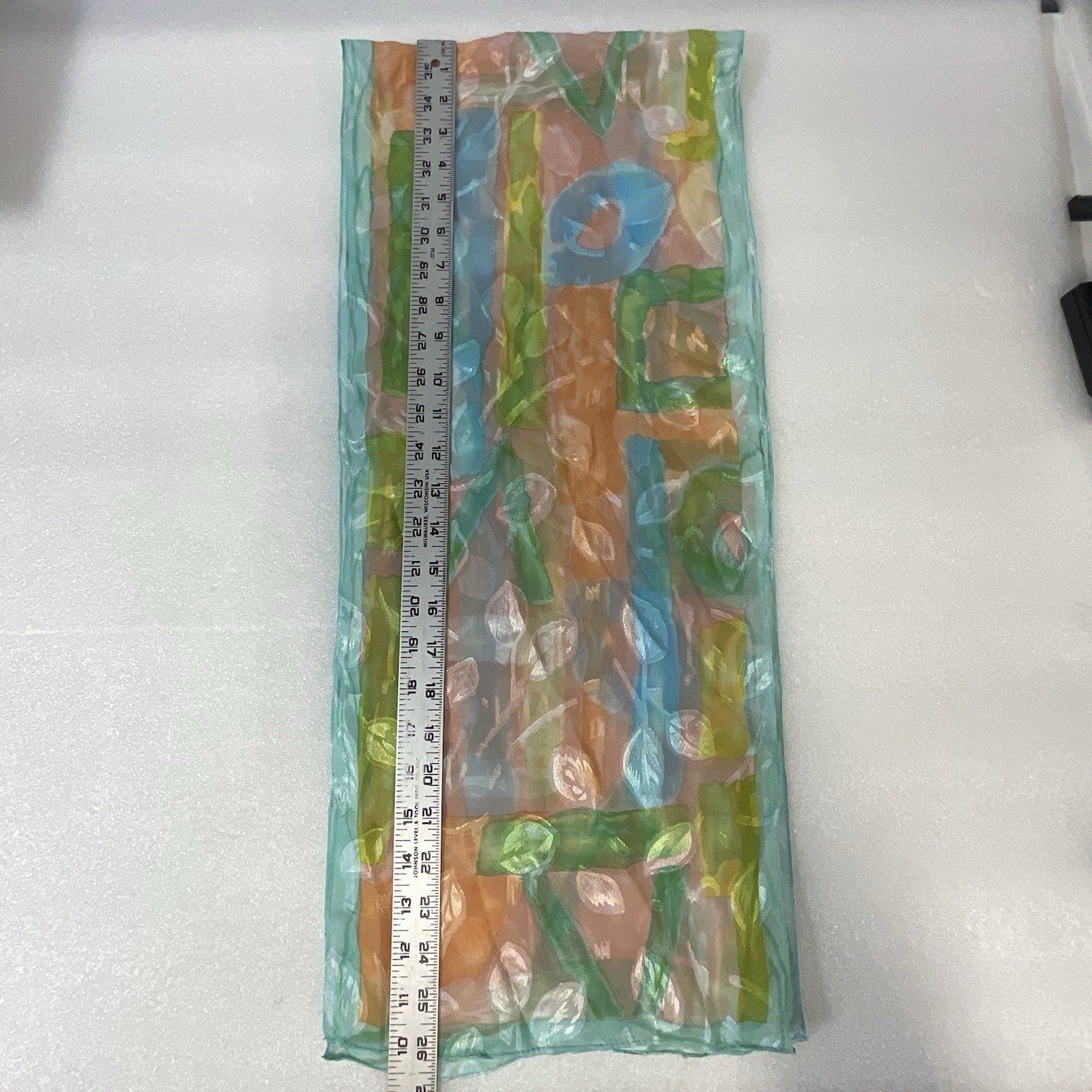 Multicolor Pastel Lightweight Scarf 8” Wide X 52” Long GnuFashion - Image 15