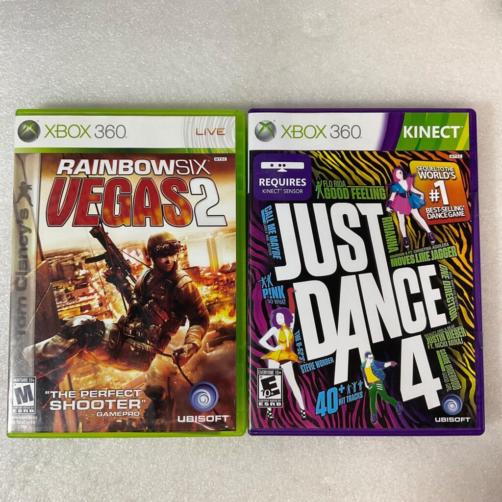 Xbox 360 Game Lot Rainbow Six Vegas 2 & Just Dance 4 Kinect Complete Tested - Image 1