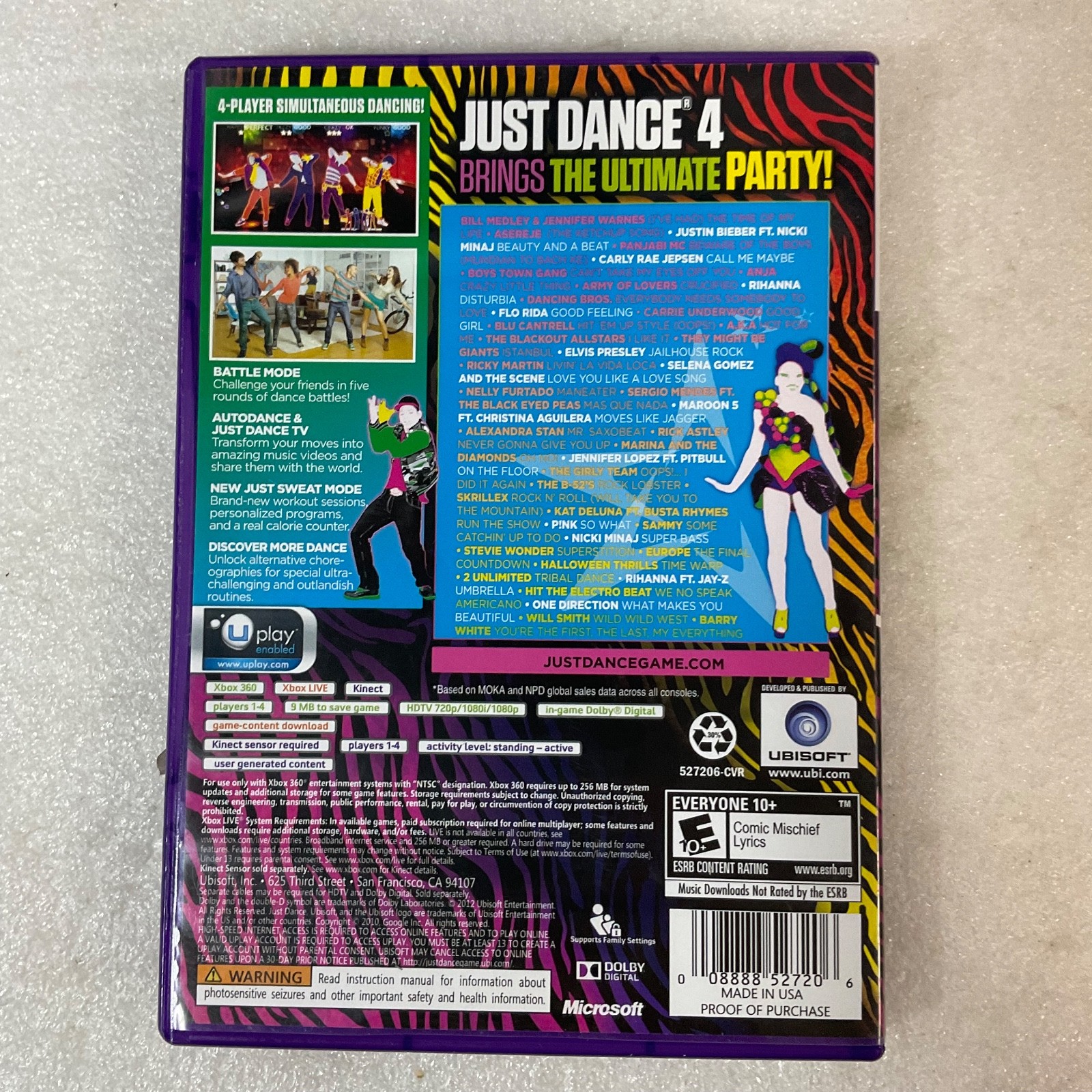 Xbox 360 Game Lot Rainbow Six Vegas 2 & Just Dance 4 Kinect Complete Tested - Image 5