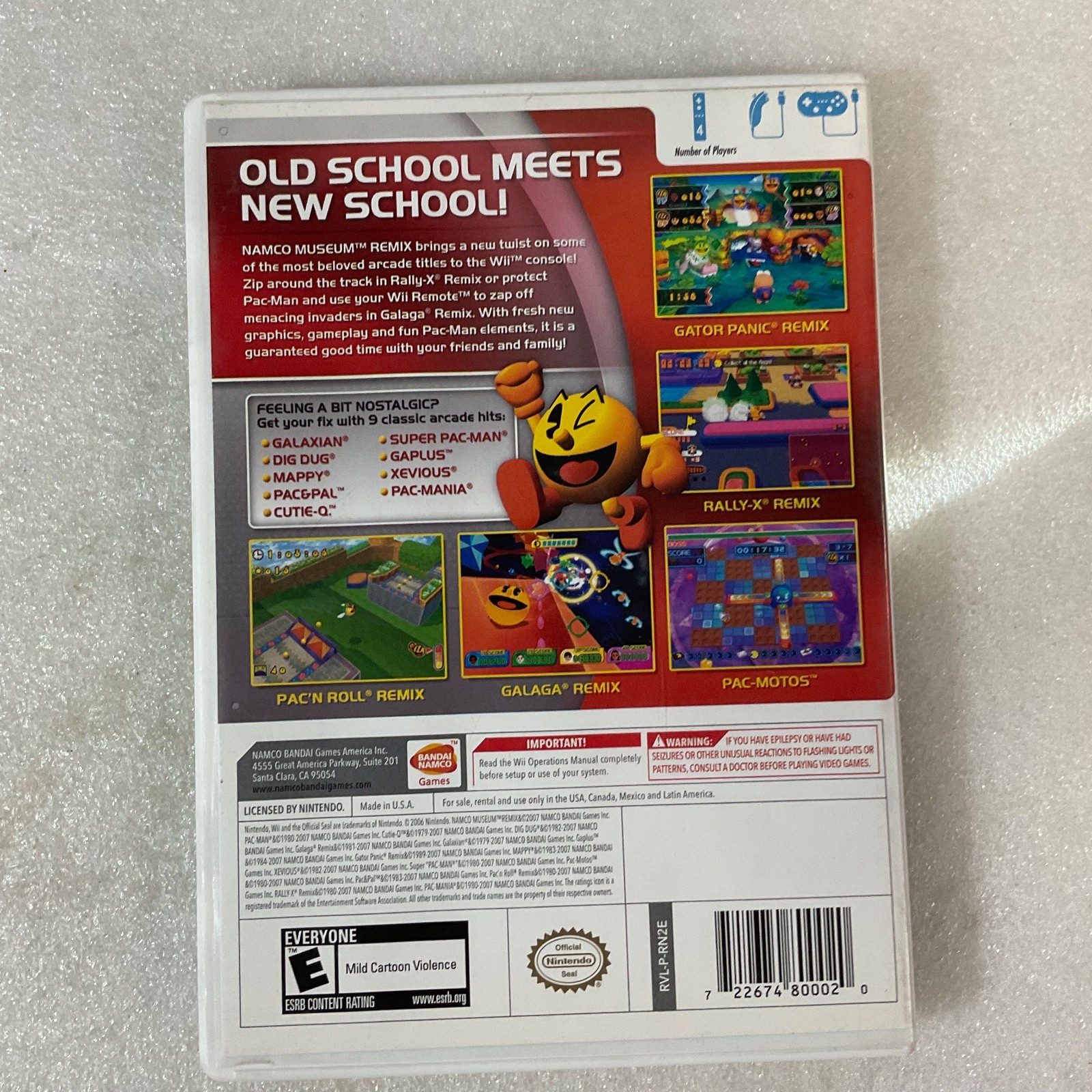 Namco Museum Remix Wii Game Complete CIB 2007 Bandai Namco 14 Arcade Classics - Image 2