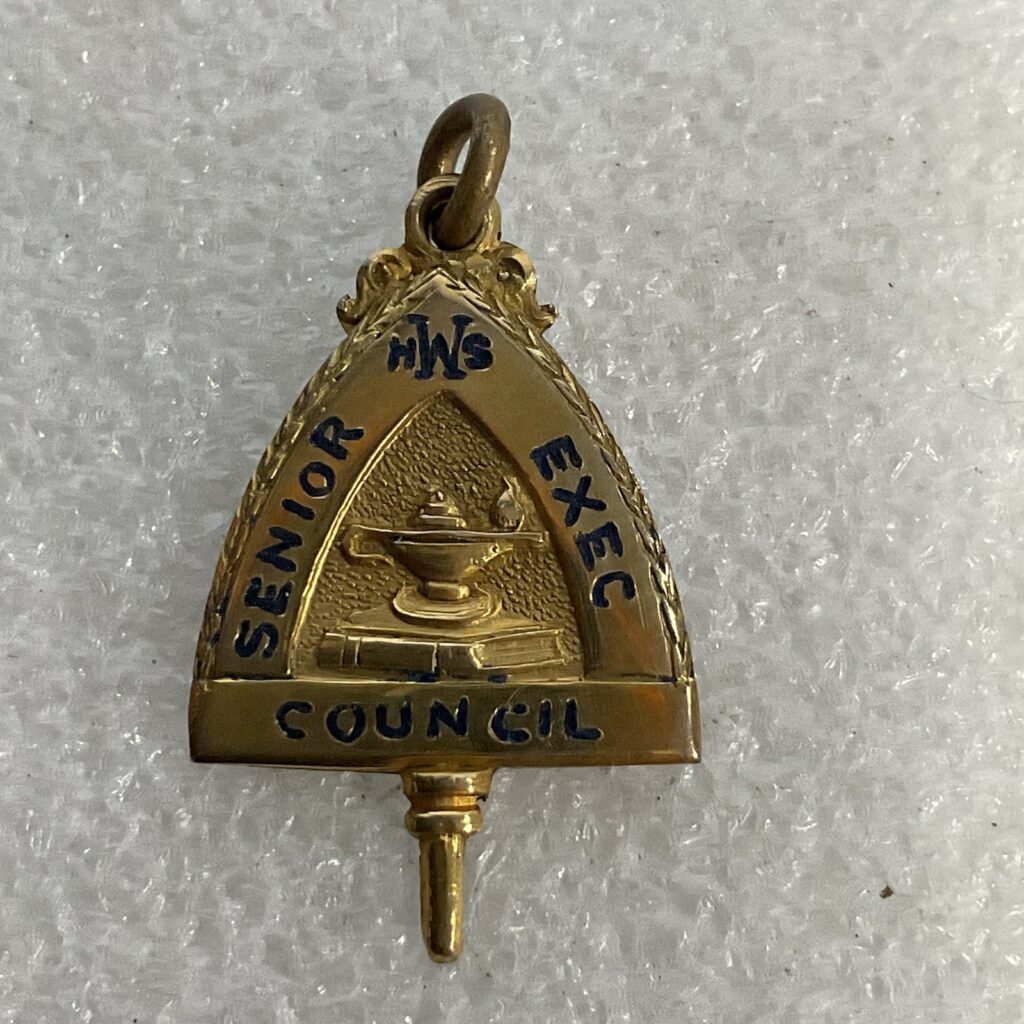 Pendant Wehawken High School New Jersey Senior Exec Council EB Pres Engraved - Image 1