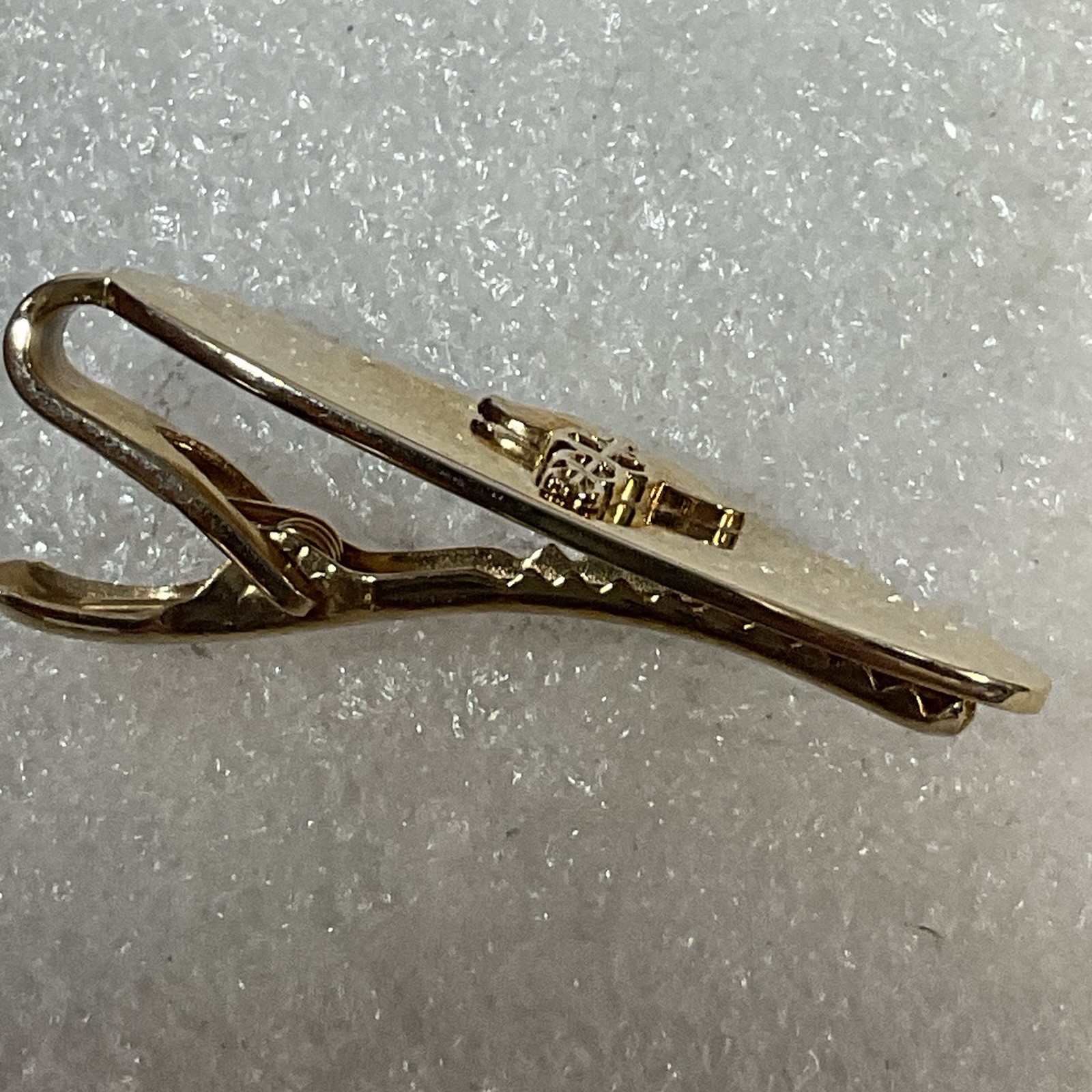 Vintage Caduceus Symbol DESITIN Tie Bar Clip medical doctor nurse Gold Tone USA - Image 3