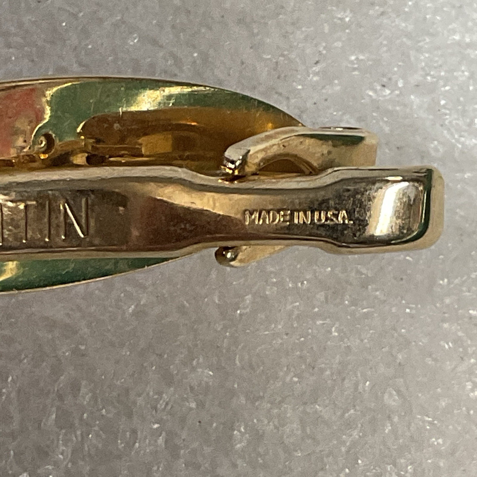 Vintage Caduceus Symbol DESITIN Tie Bar Clip medical doctor nurse Gold Tone USA - Image 7