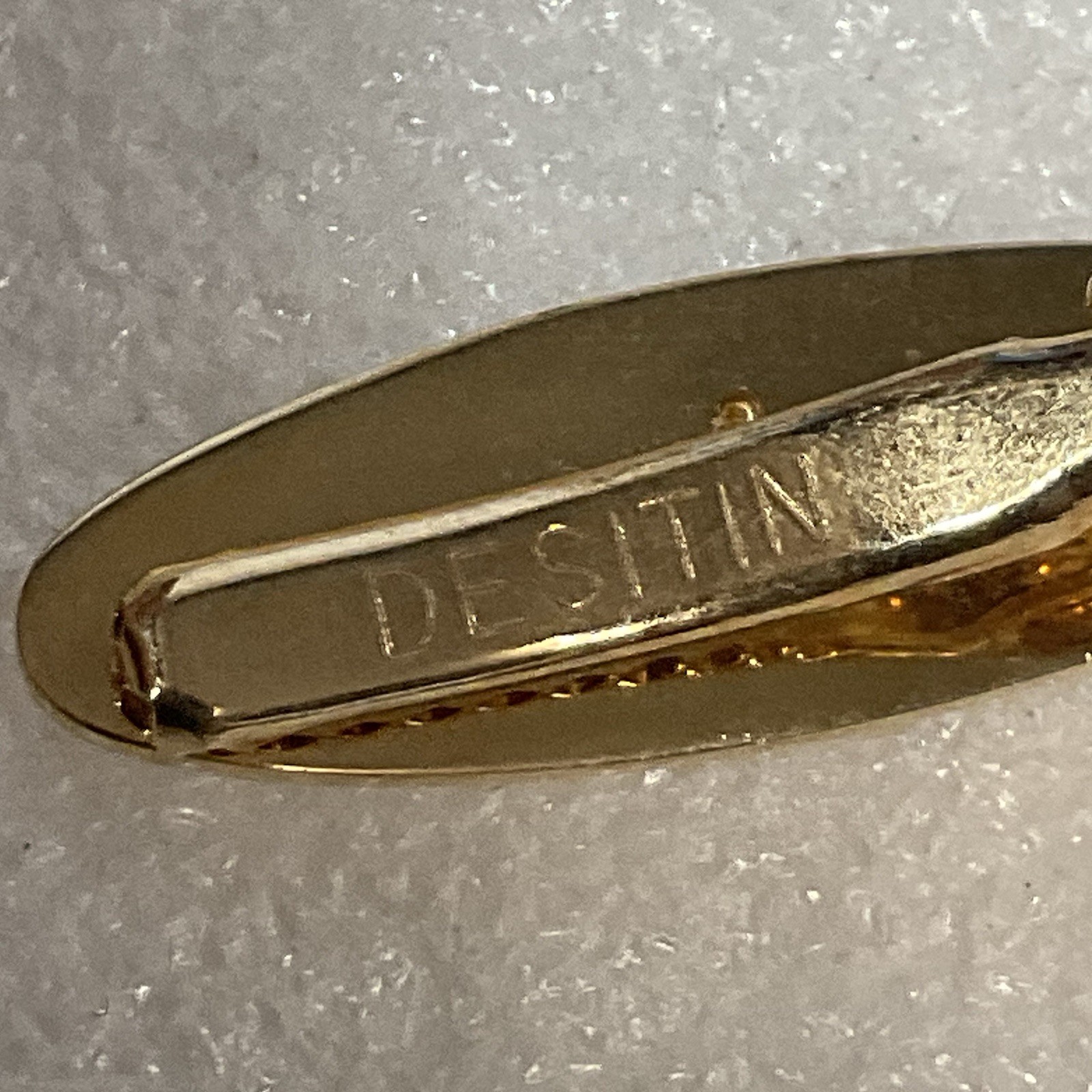 Vintage Caduceus Symbol DESITIN Tie Bar Clip medical doctor nurse Gold Tone USA - Image 6
