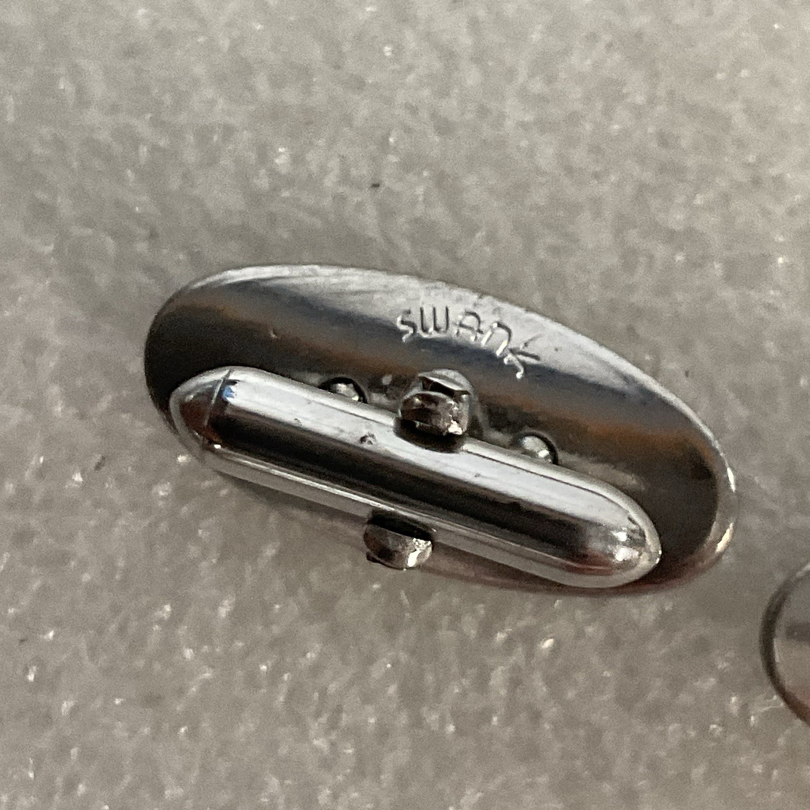 Swank OvalCuff Links ED Silver Tone With Gold Toned “ED” Accent - Image 6