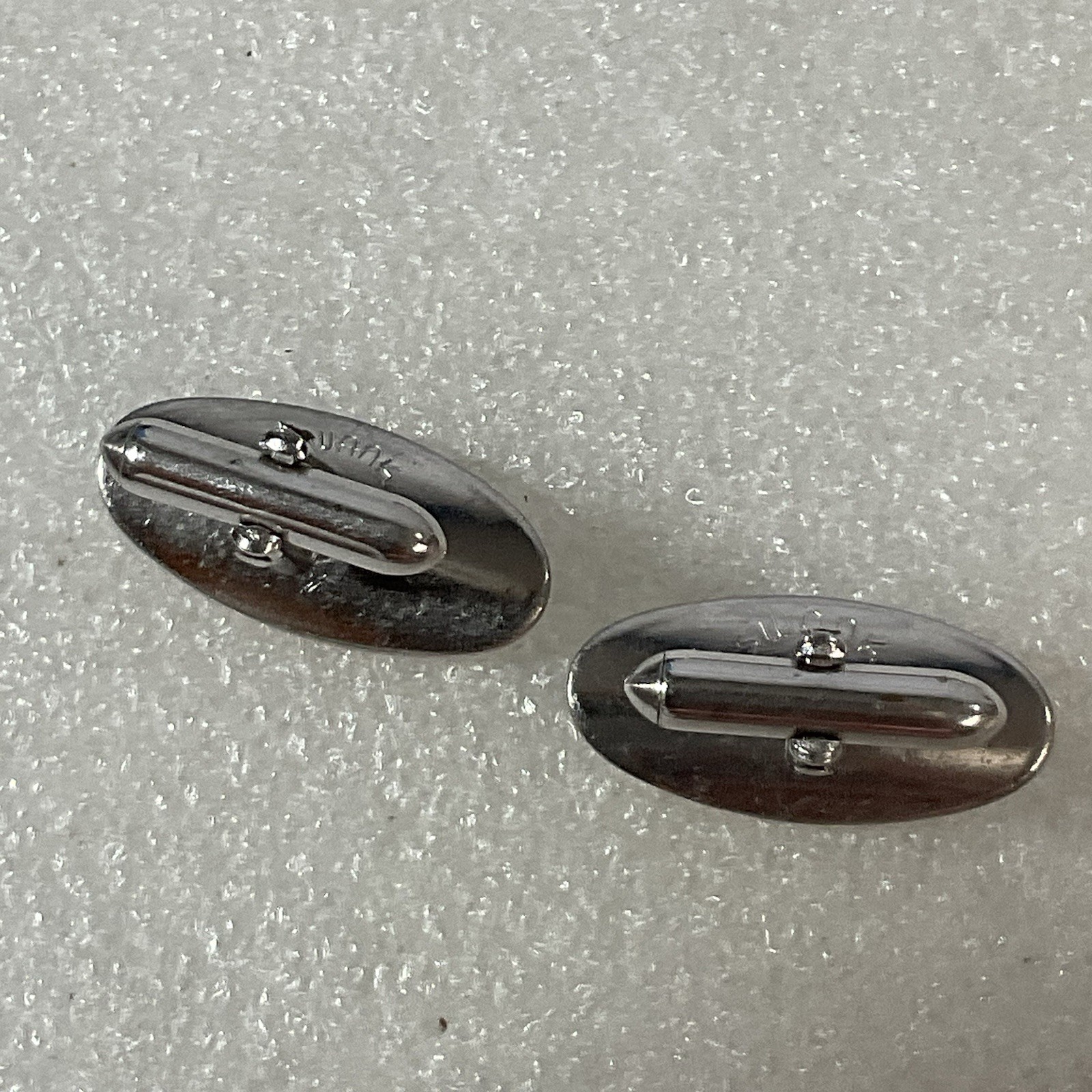 Swank OvalCuff Links ED Silver Tone With Gold Toned “ED” Accent - Image 4