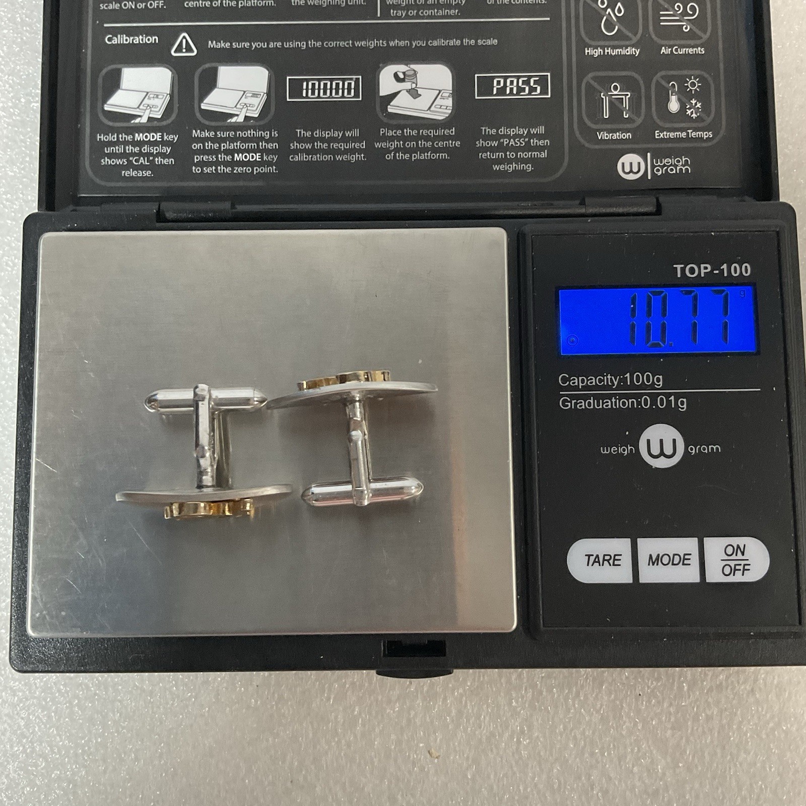 Swank OvalCuff Links ED Silver Tone With Gold Toned “ED” Accent - Image 10