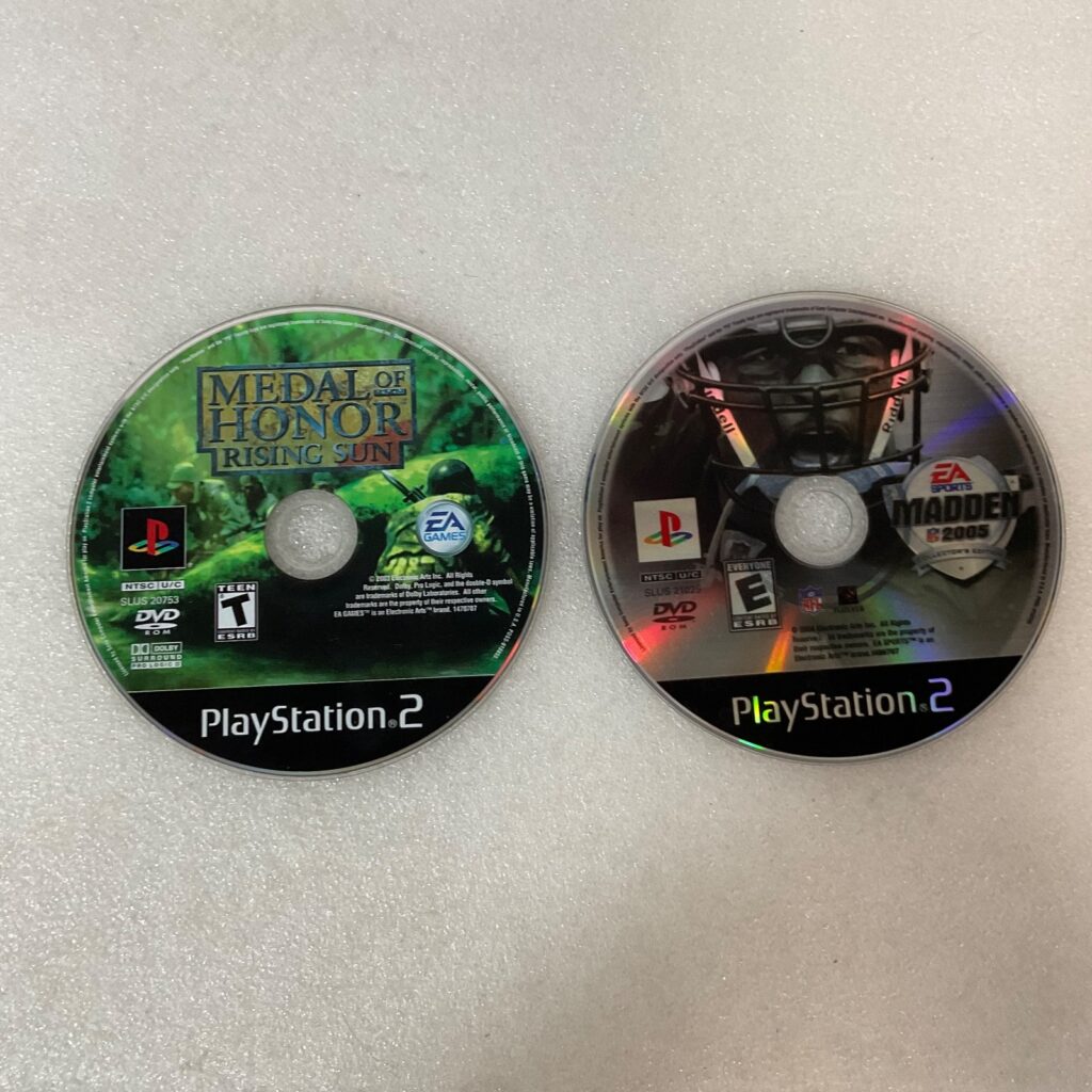 PlayStation 2 Game Lot Medal of Honor Rising Sun & Madden NFL 2005 Discs Only - Image 1