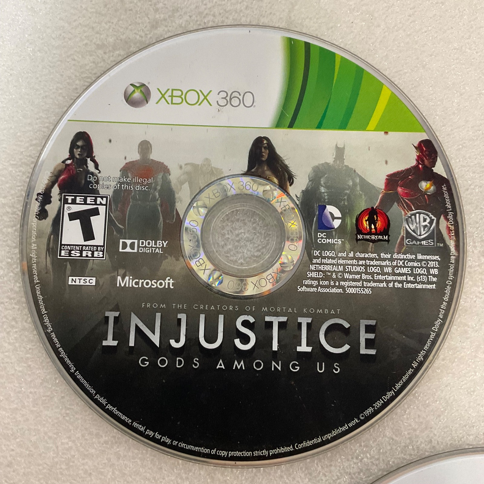 Xbox 360 3 Game Lot Disc Only – Injustice Gods Among Us, UFC 2009, Tiger Woods P - Image 2