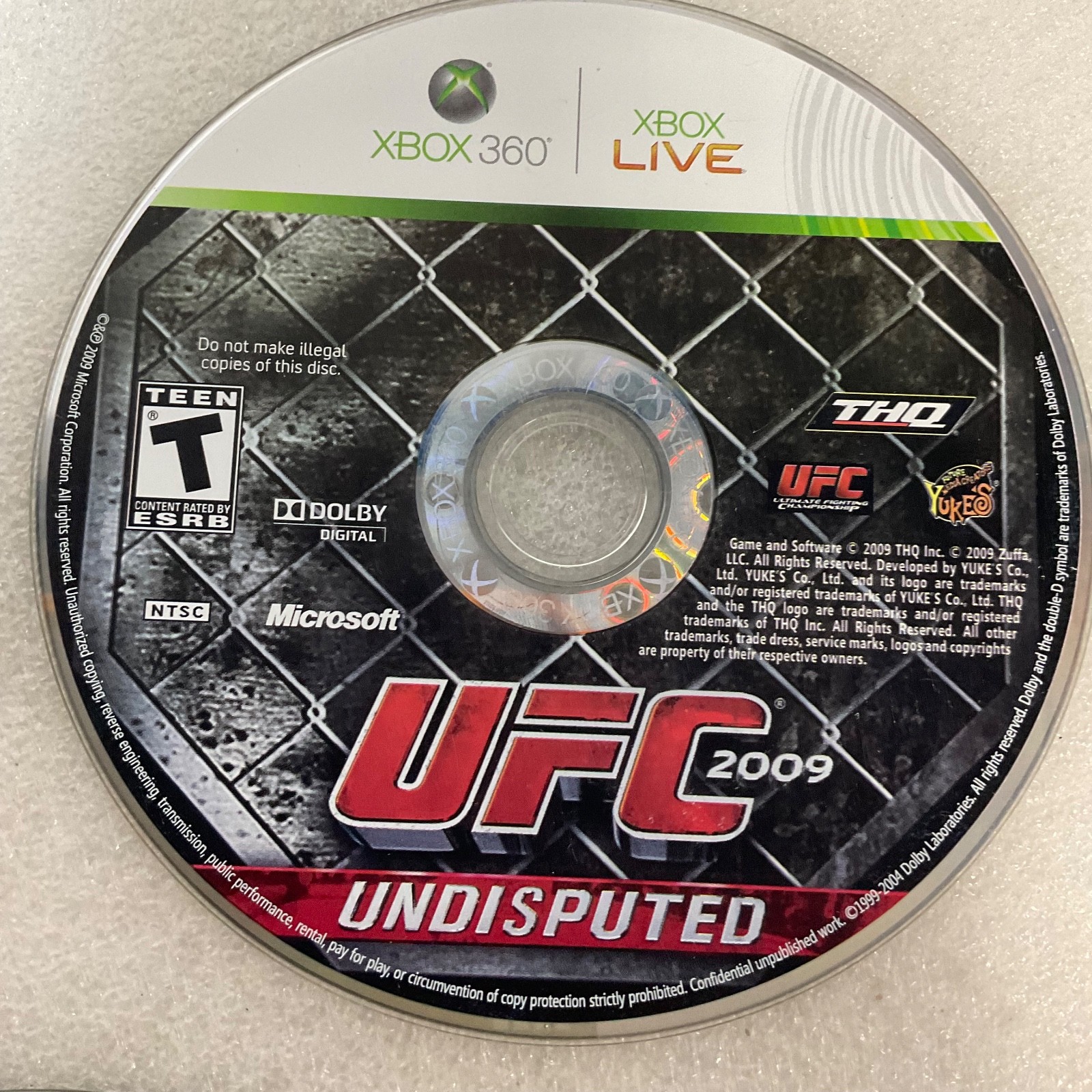 Xbox 360 3 Game Lot Disc Only – Injustice Gods Among Us, UFC 2009, Tiger Woods P - Image 3