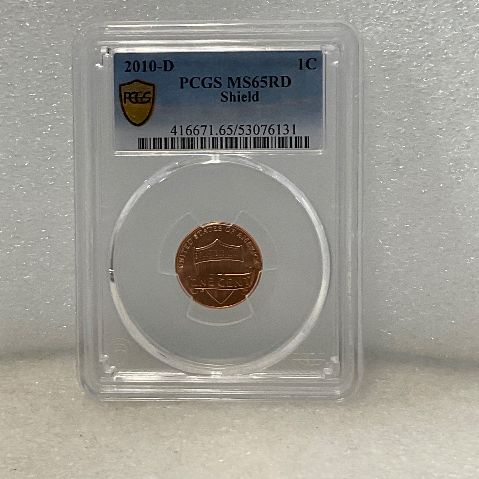 2010-D 1C Lincoln Shield Cent PCGS MS65RD Cert#53076131 - Image 6