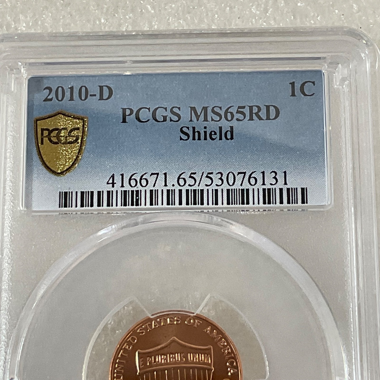 2010-D 1C Lincoln Shield Cent PCGS MS65RD Cert#53076131 - Image 10