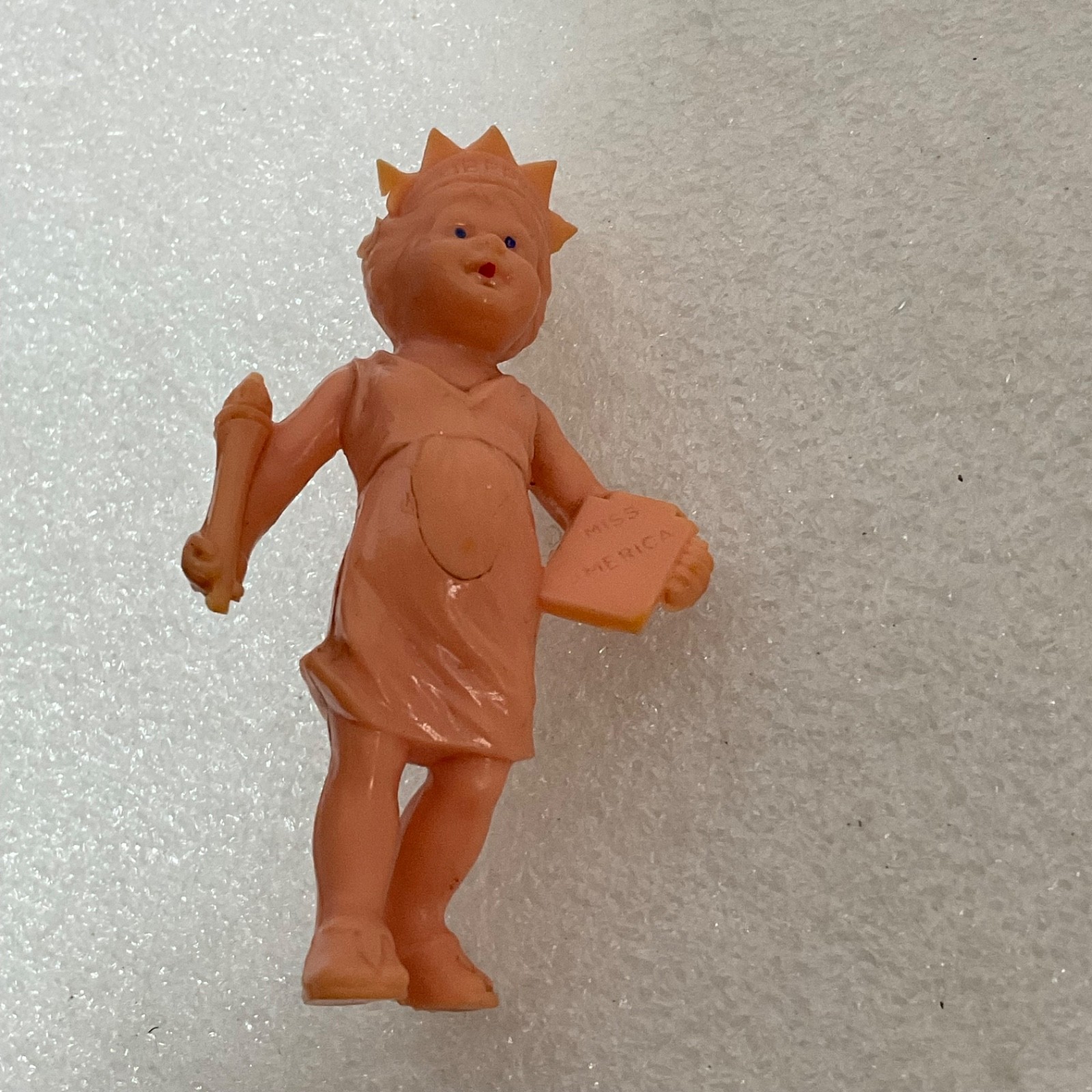Vintage “Miss America” Liberty Baby Figurine 3in Soft Rubber Toy USA Souvenir - Image 11