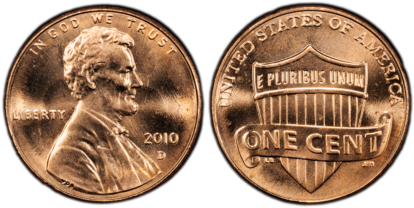 2010-D 1C Lincoln Shield Cent PCGS MS65RD Cert#53076131 - Image 5