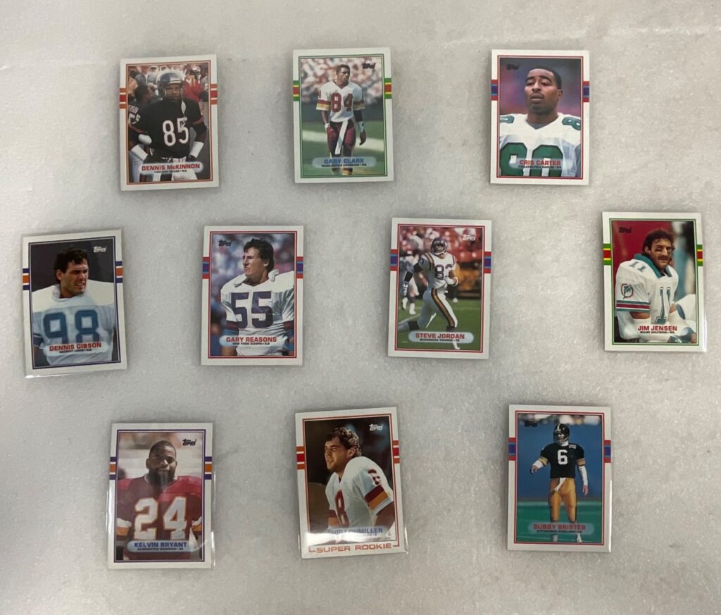 1989 Topps Football 10 Card Lot Cris Carter Gary Clark Redskins - Image 1