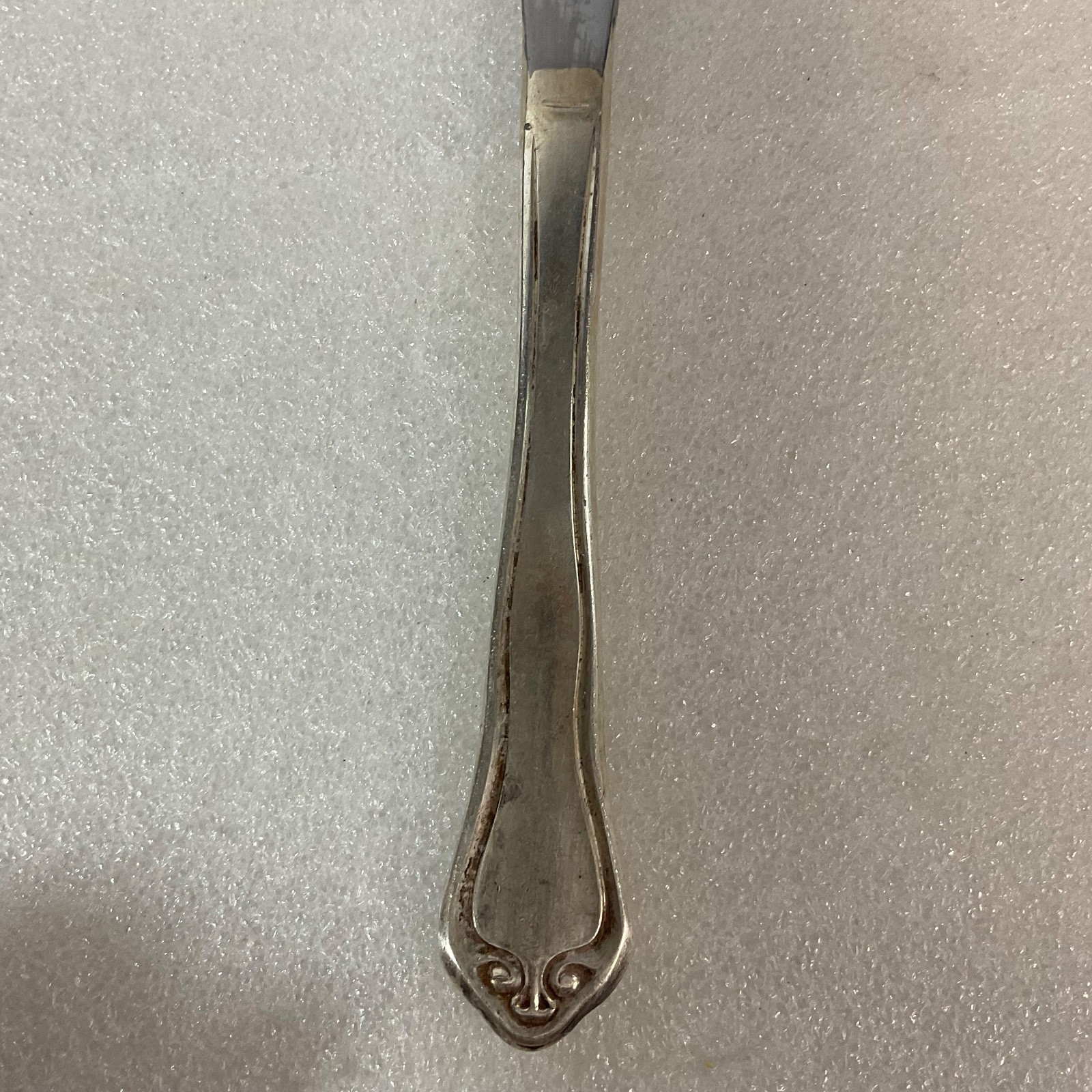 Vintage Silver Handle Stainless Table Knife 8in Ornate Flatware Utensil - Image 5