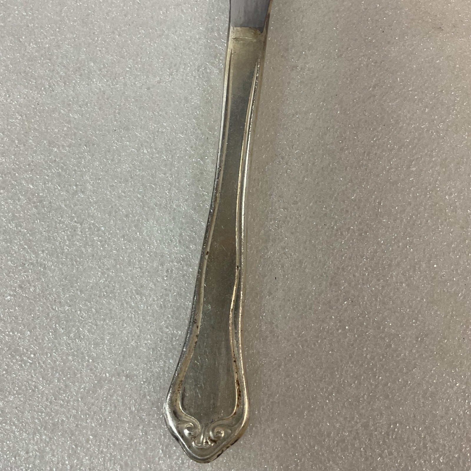 Vintage Silver Handle Stainless Table Knife 8in Ornate Flatware Utensil - Image 6