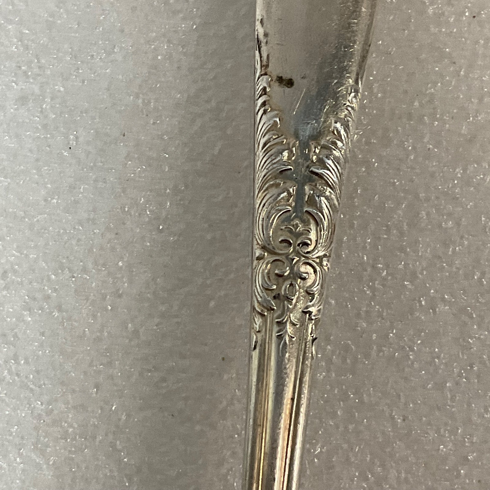 Vintage King Edward Silverplate Fork 7.5in Ornate Floral Scroll Pattern Flatware - Image 7