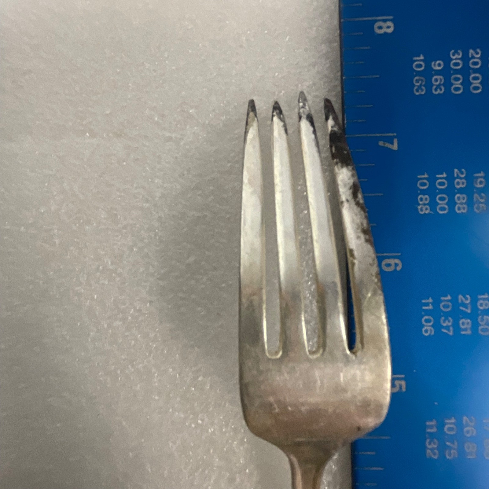 Vintage King Edward Silverplate Fork 7.5in Ornate Floral Scroll Pattern Flatware - Image 10