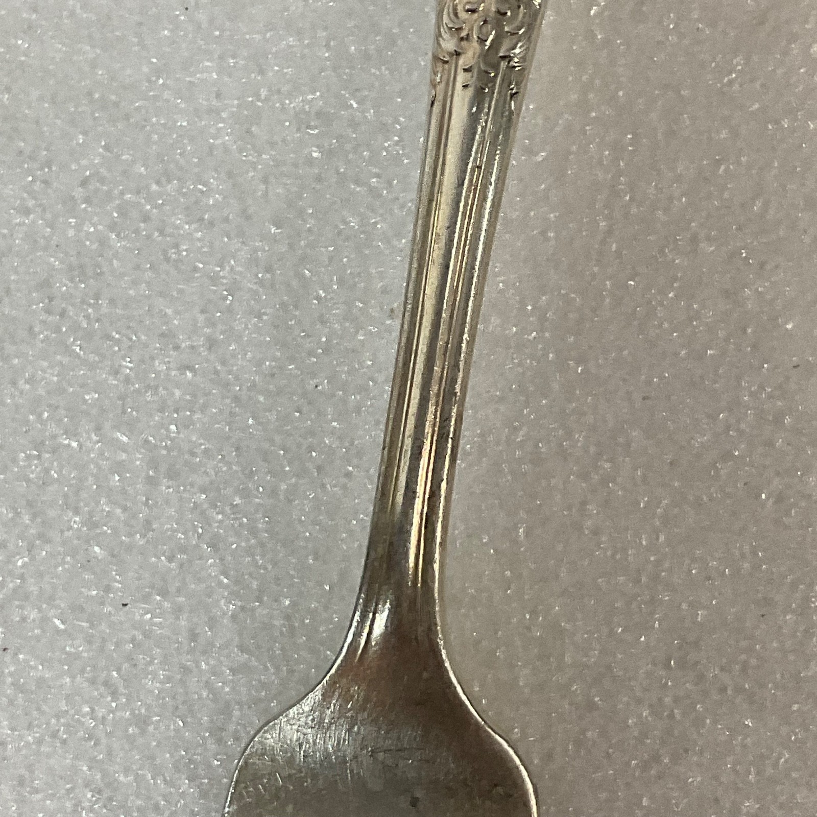 Vintage King Edward Silverplate Fork 7.5in Ornate Floral Scroll Pattern Flatware - Image 8