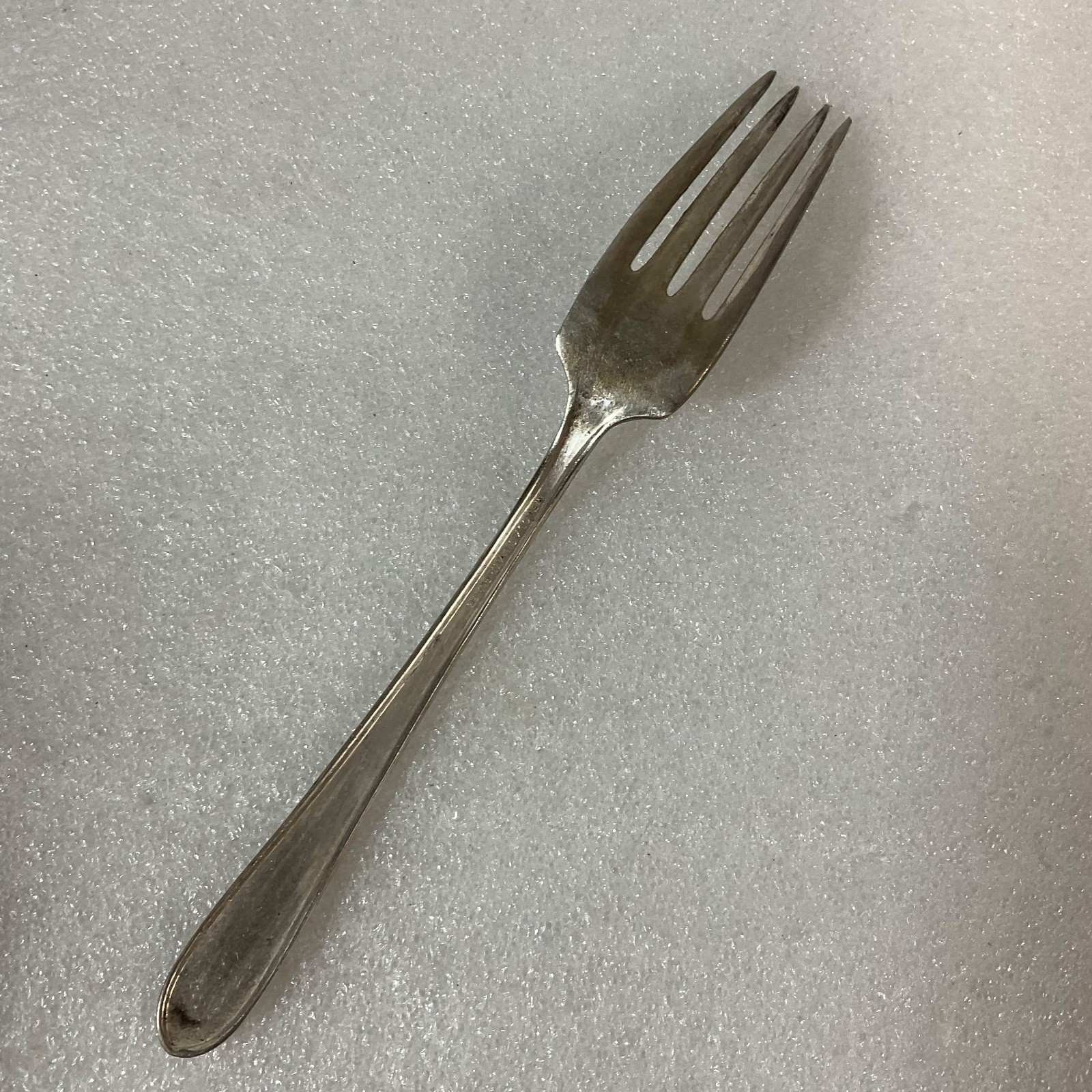 Vintage Melody Silverplate Dinner Fork 7in Floral Scroll Pattern Flatware - Image 2