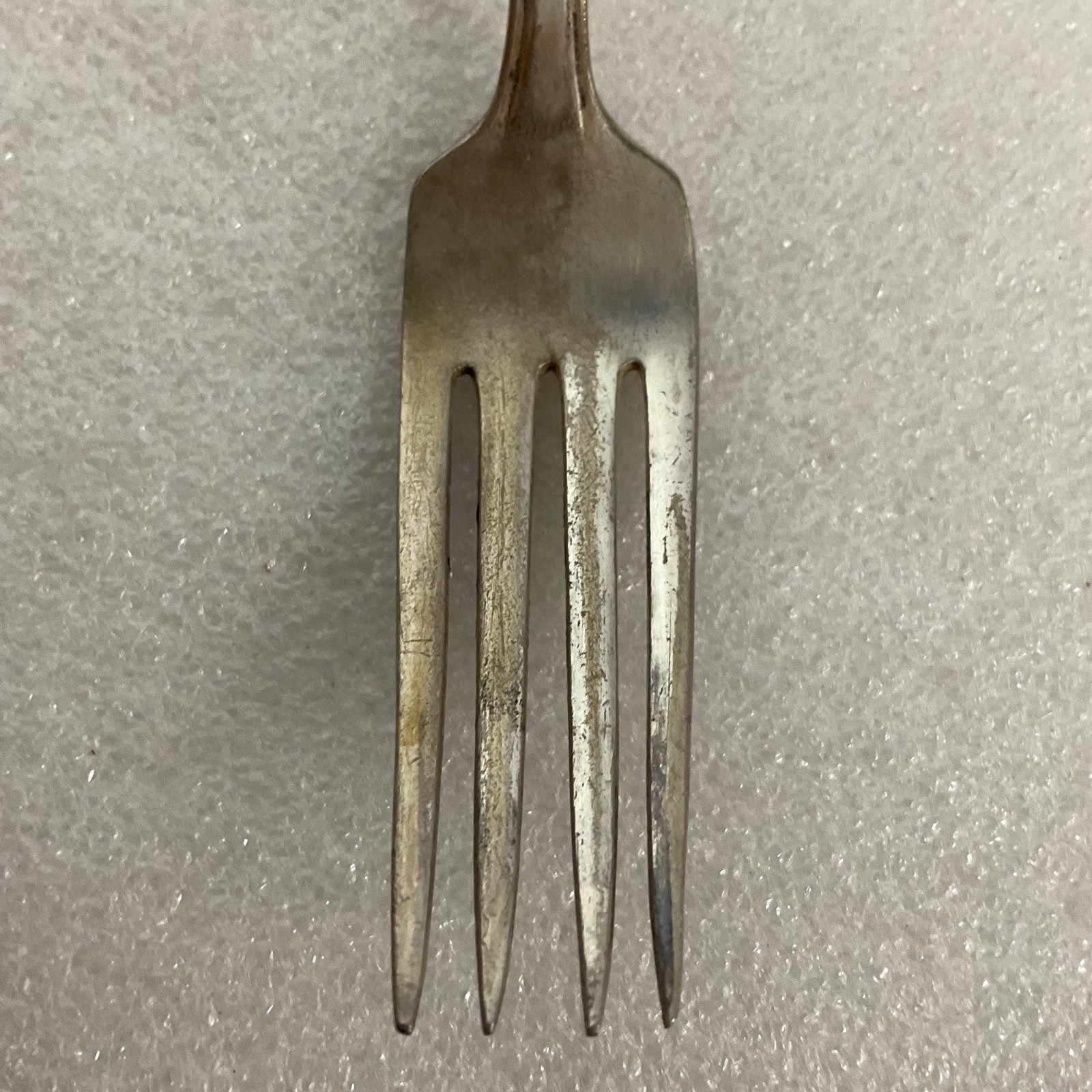 Vintage Melody Silverplate Dinner Fork 7in Floral Scroll Pattern Flatware - Image 5