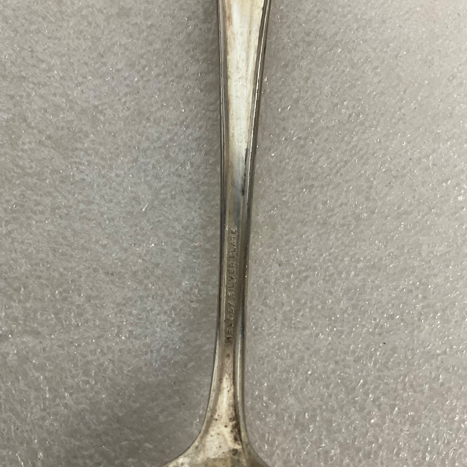 Vintage Melody Silverplate Dinner Fork 7in Floral Scroll Pattern Flatware - Image 7