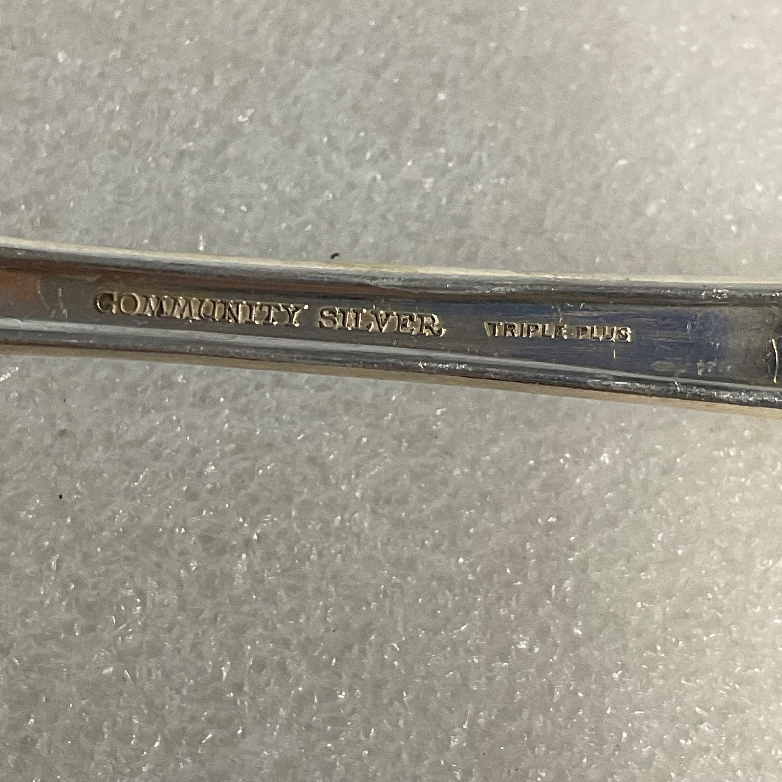 Vintage Community Silver Triple Plus Serving Fork 8.5in Silverplate Flatware - Image 11