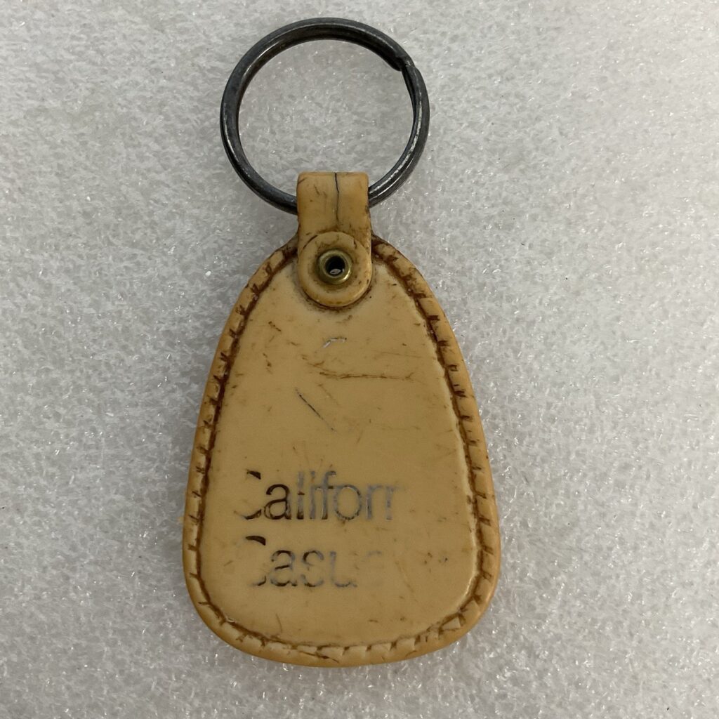 Vintage California Casual Leather Keychain Promo Advertising Worn Condition - Image 1