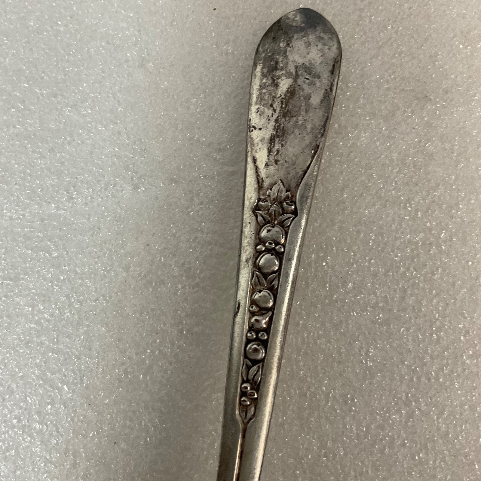 Vintage Wm Rogers Mfg Co Silverplate Spoon 6in Floral Pattern Antique Flatware - Image 3