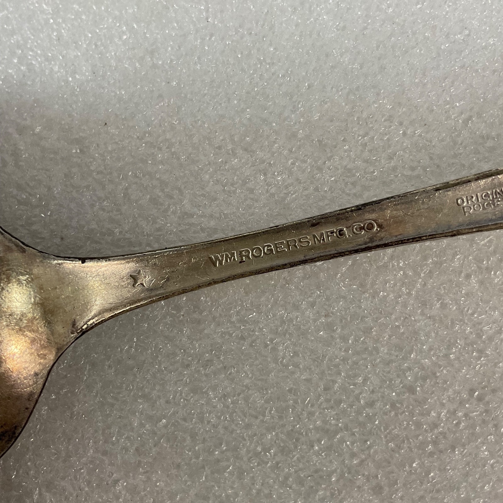 Vintage Wm Rogers Mfg Co Silverplate Spoon 6in Floral Pattern Antique Flatware - Image 7