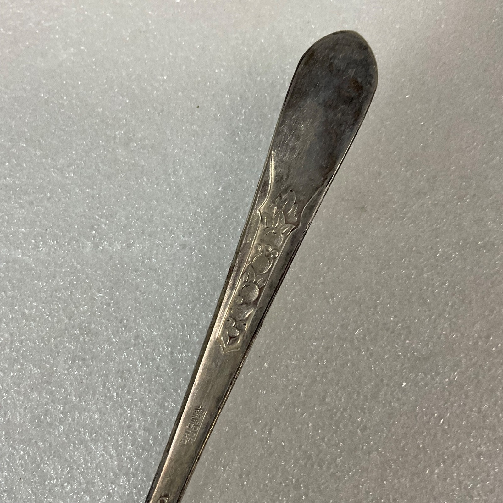 Vintage Wm Rogers Mfg Co Silverplate Spoon 6in Floral Pattern Antique Flatware - Image 9