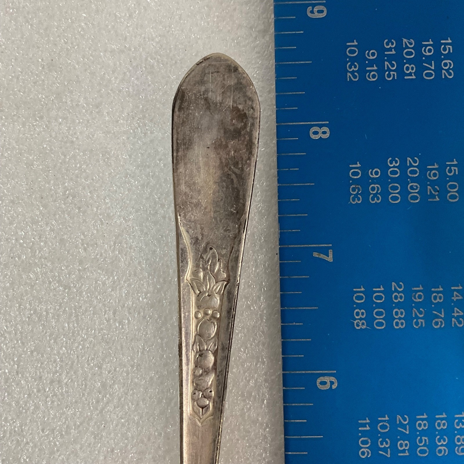Vintage Wm Rogers Mfg Co Silverplate Spoon 6in Floral Pattern Antique Flatware - Image 11