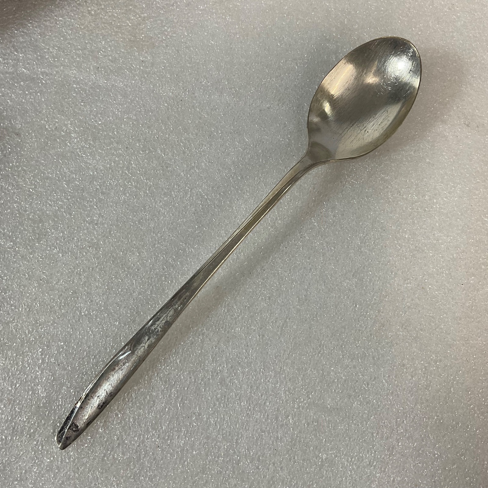 Vintage Supreme Silver Plate Spoon 6.75in Simple Handle Design Tableware - Image 1