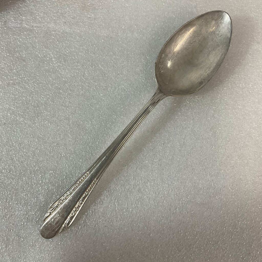 Vintage R&B A1 Manor Plate Silver Spoon 6in Decorative Floral Handle - Image 1