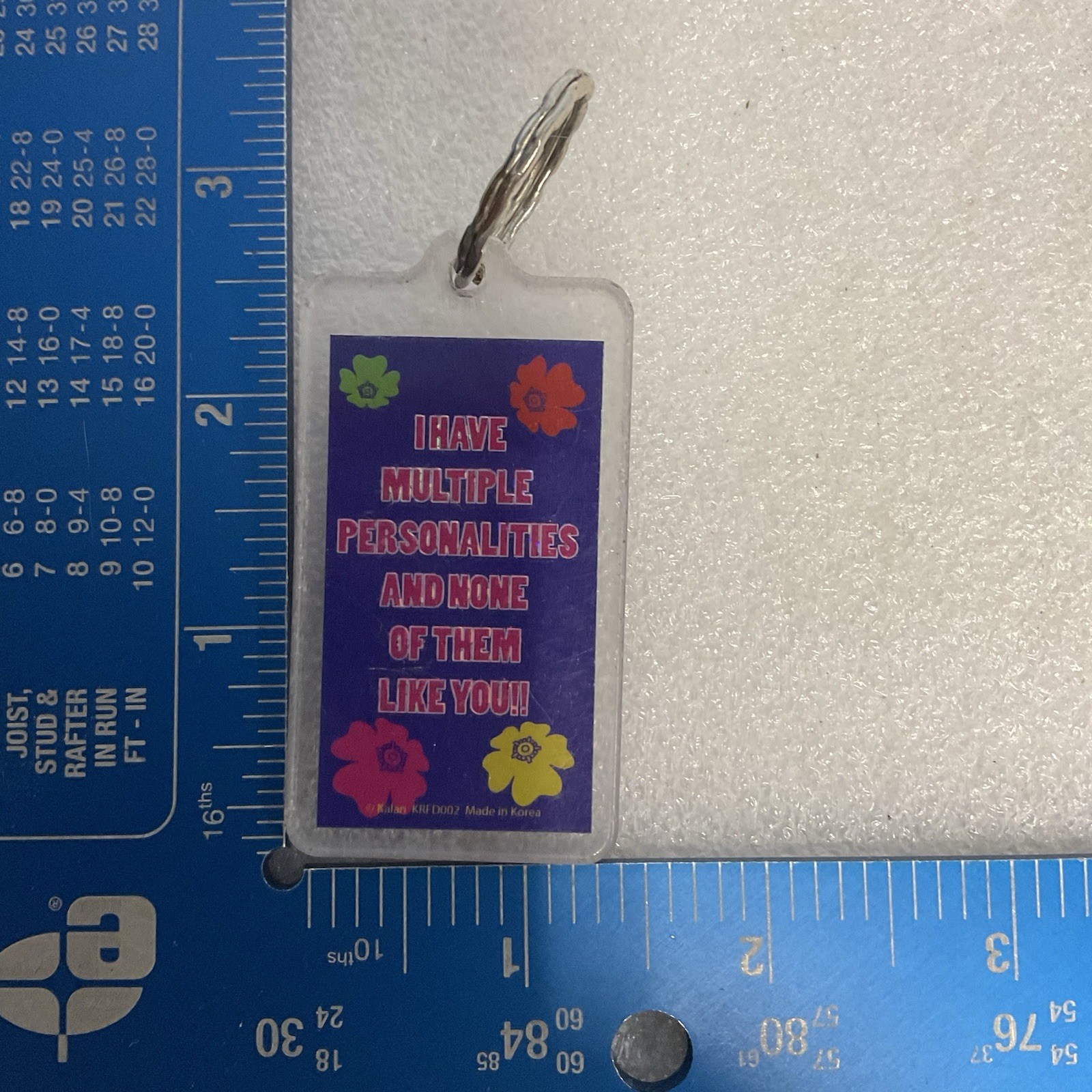 Vintage Kalan Keychain Multiple Personalities Humor Quote Made in Korea 1990s - Image 5