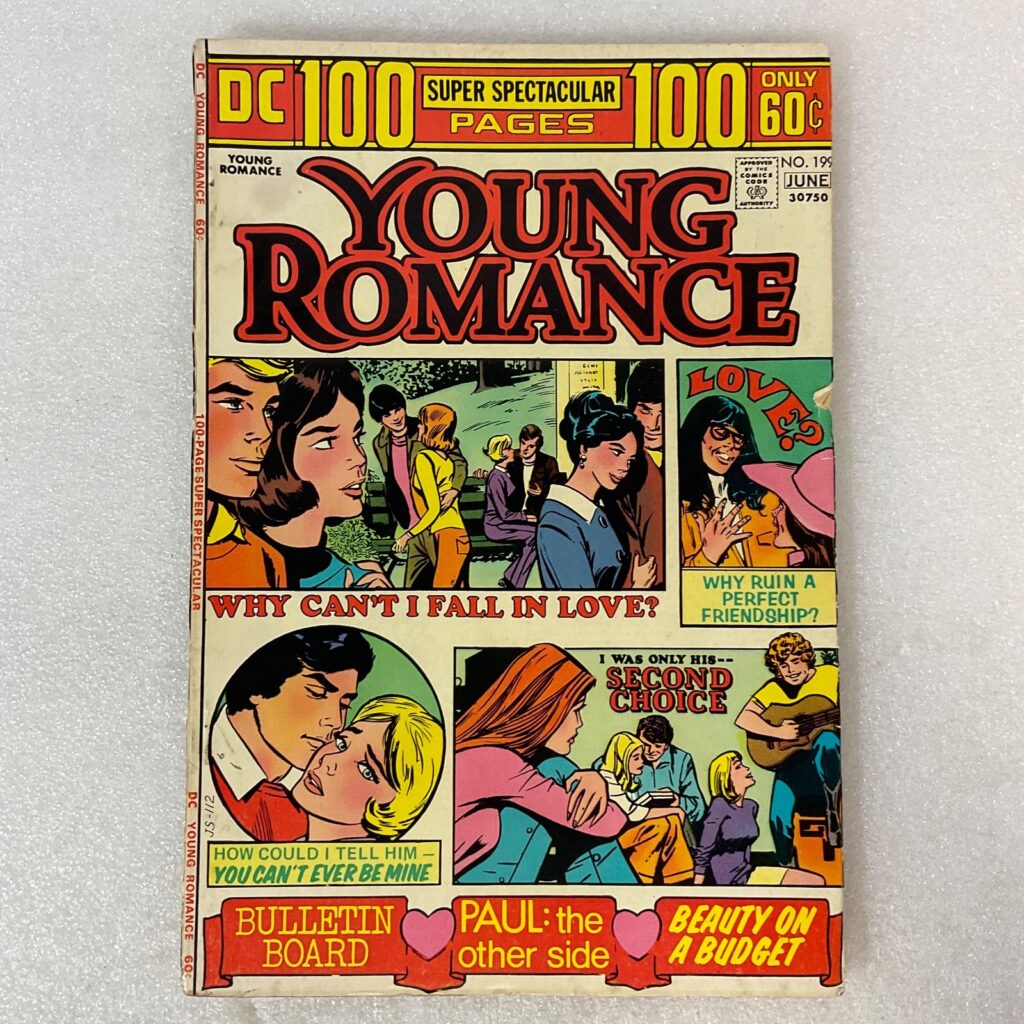 Vintage Young Romance Comic Book No.199 June 1974 DC 100 Page Super Spectacular - Image 1