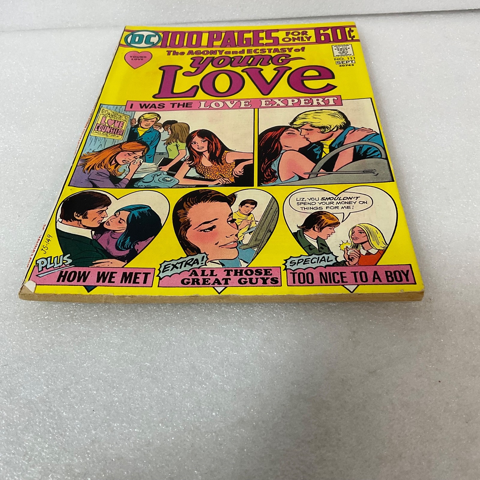 Vintage DC Young Love Comic Book No.111 Sept 1974 100 Pages 60¢ Romance Issue - Image 4