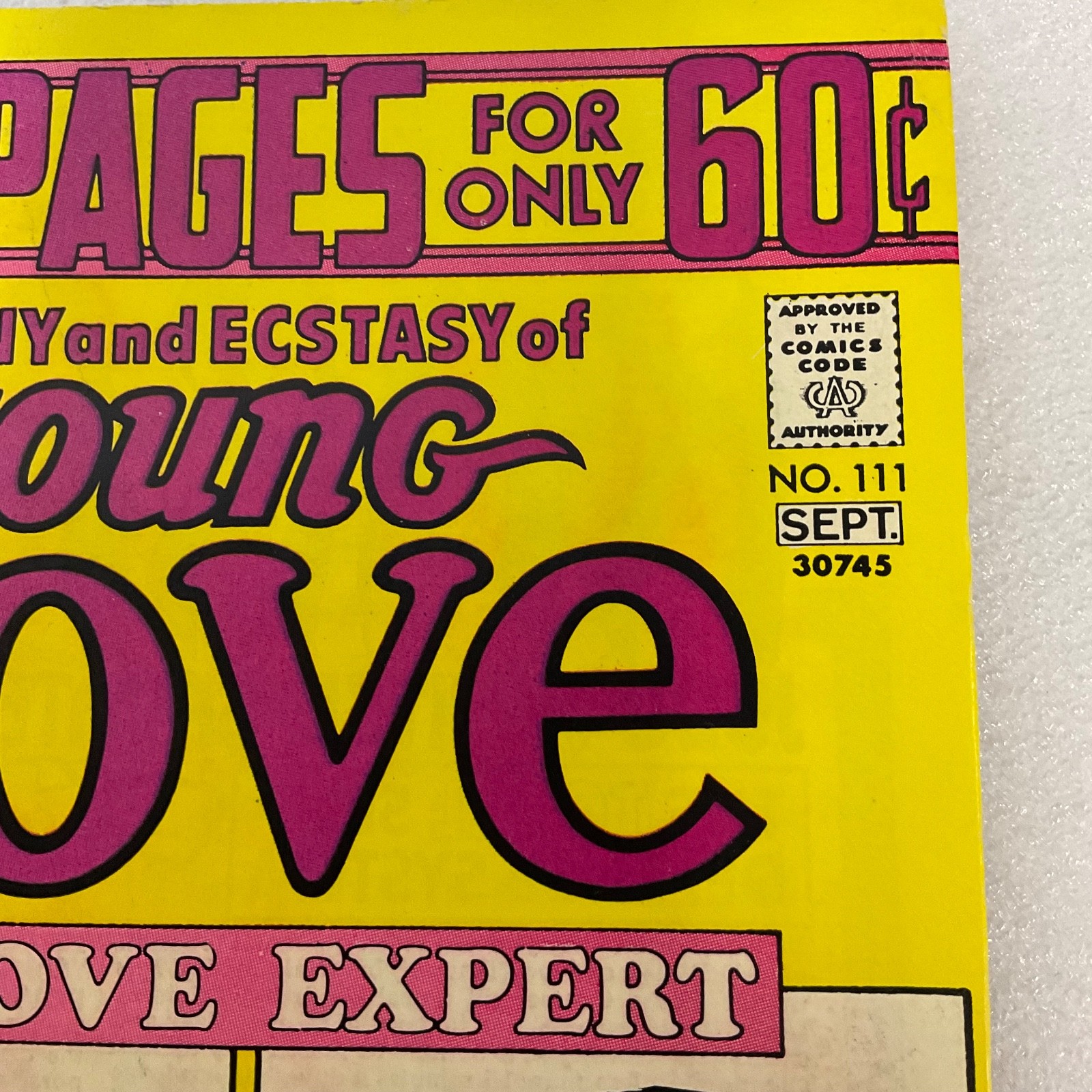 Vintage DC Young Love Comic Book No.111 Sept 1974 100 Pages 60¢ Romance Issue - Image 7