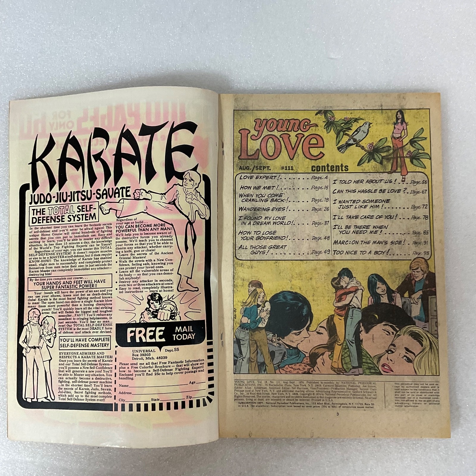 Vintage DC Young Love Comic Book No.111 Sept 1974 100 Pages 60¢ Romance Issue - Image 8