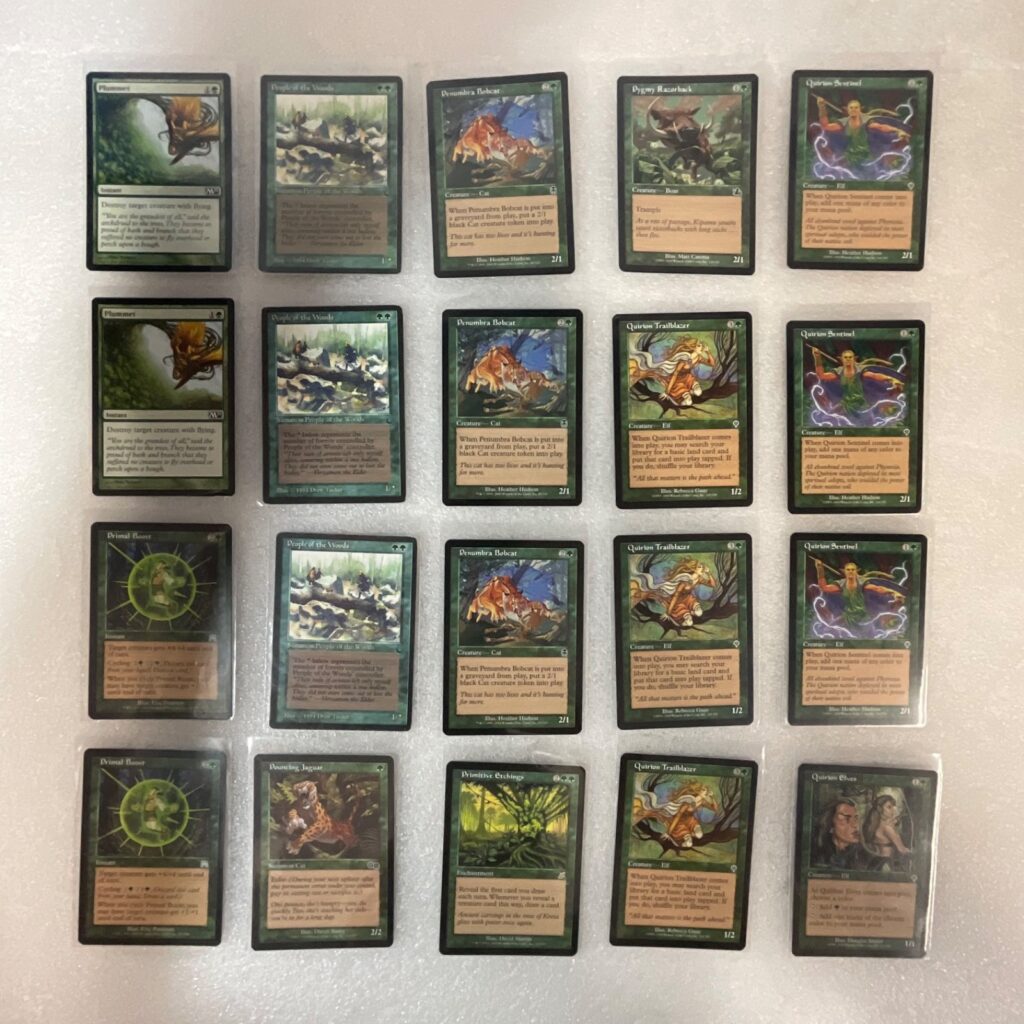 Title MTG 20 Card Green Lot Mixed Sets Invasion Fifth Dawn Plummet Trailblazer - Image 1