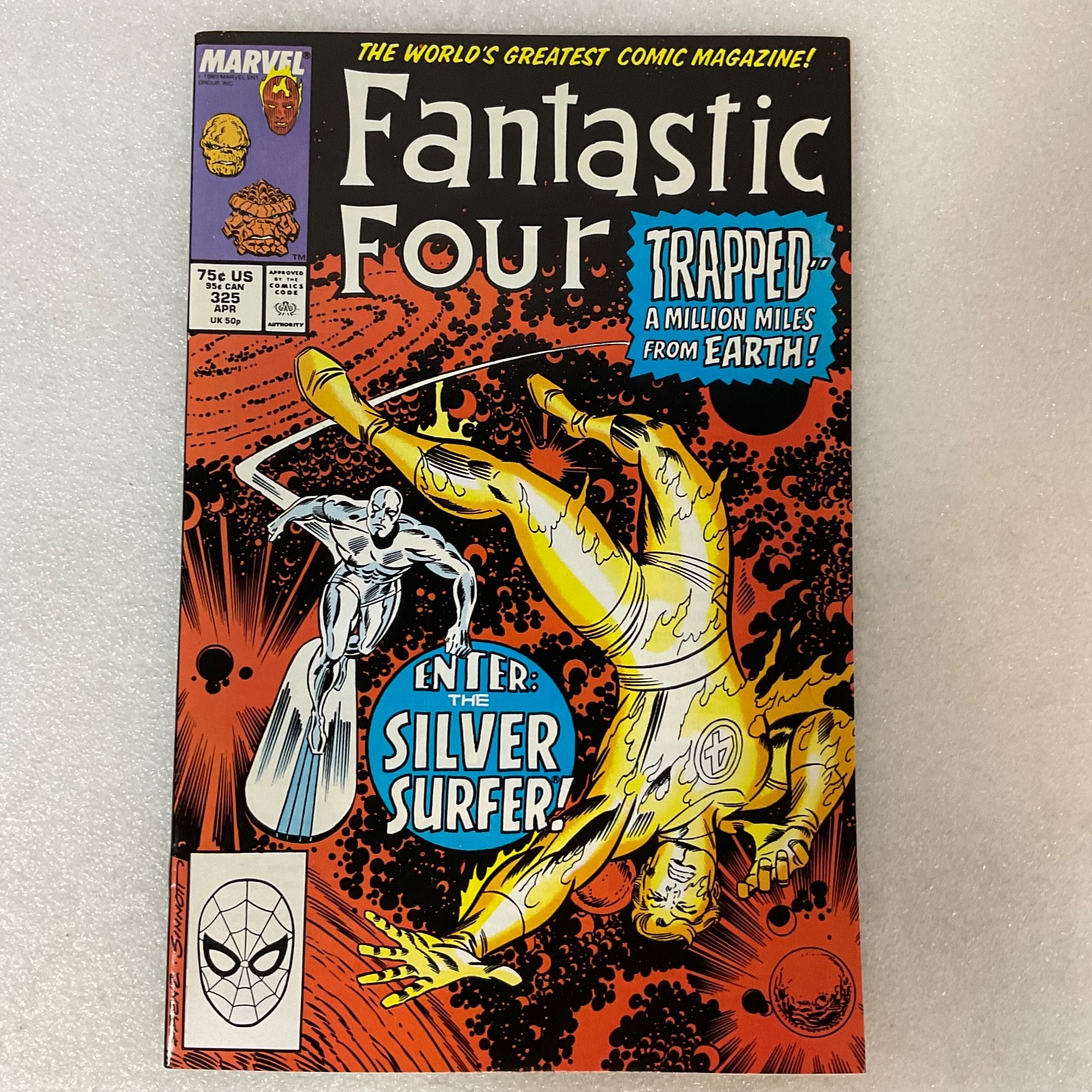 Fantastic Four #326 May 1989 Marvel Comic Silver Surfer Story FN/VF - Image 3