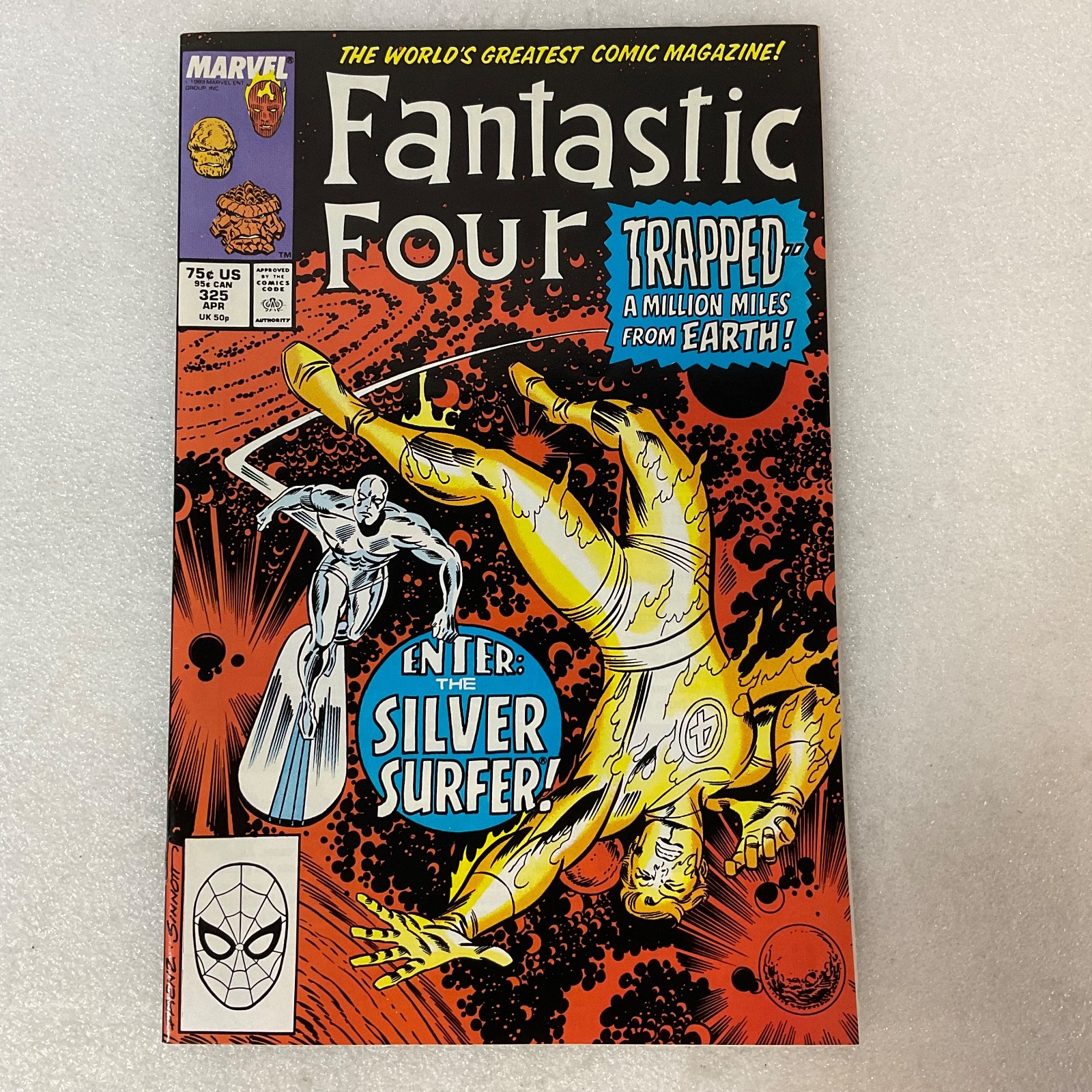 Fantastic Four #326 May 1989 Marvel Comic Silver Surfer Story FN/VF - Image 3