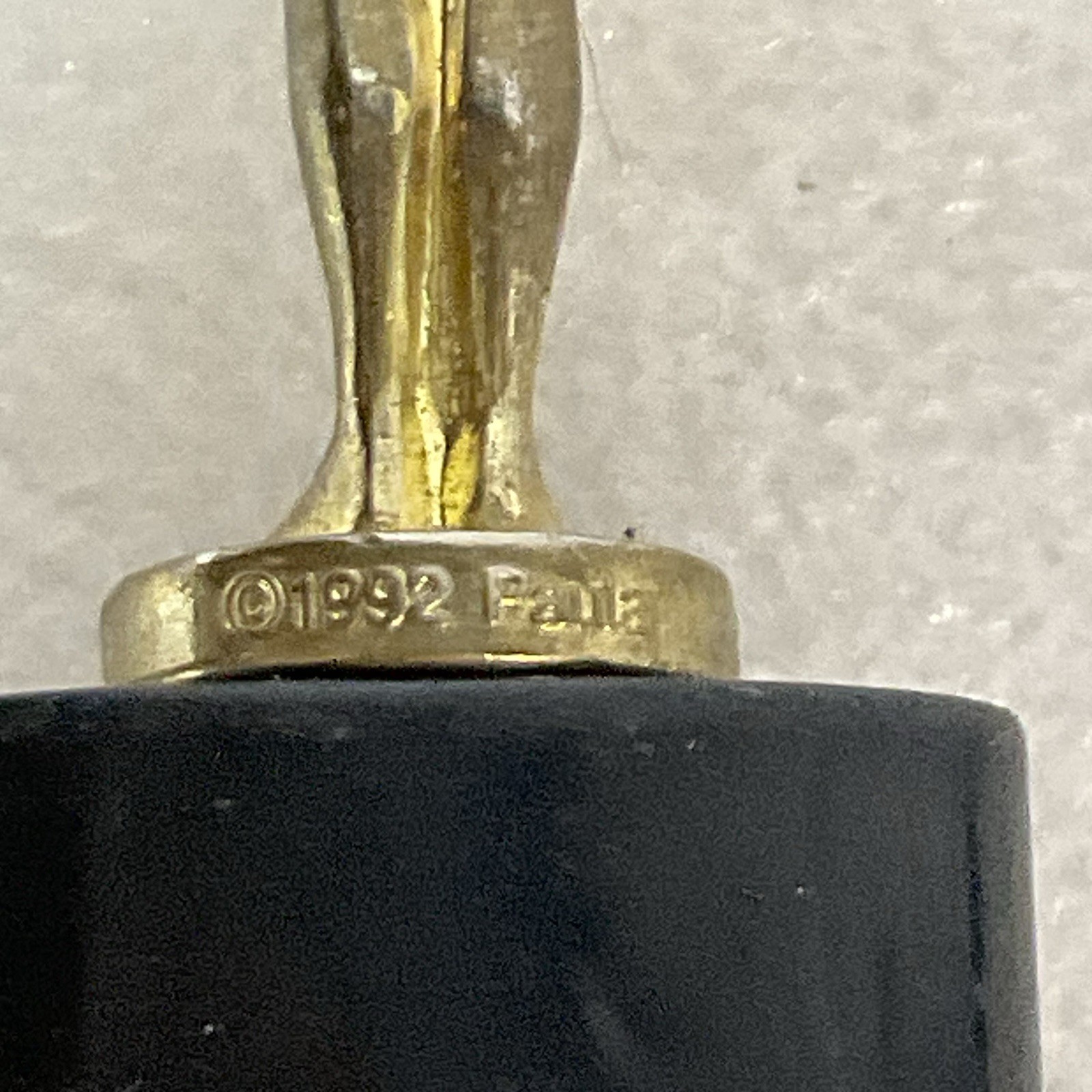 Vintage 1992 Superstar Friend Trophy Keychain Gold Tone Metal Award Gift - Image 17