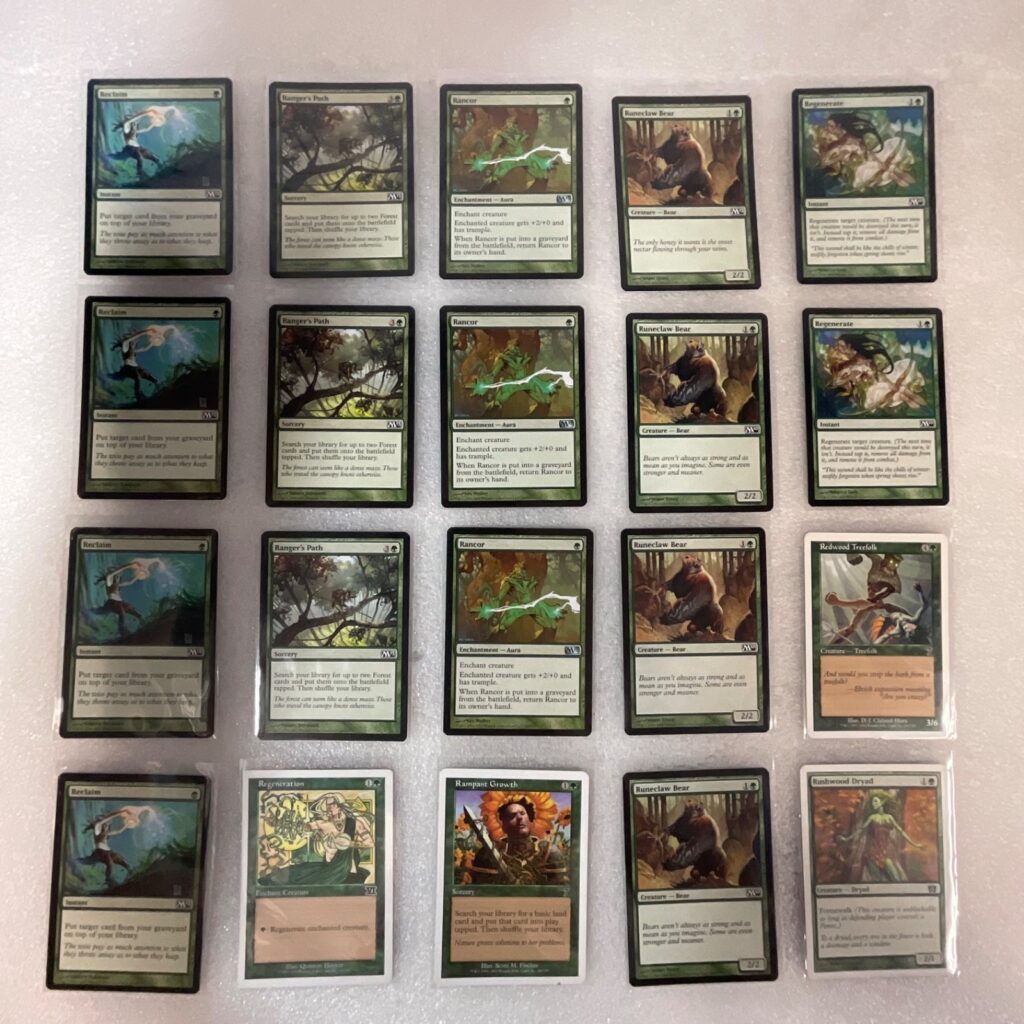 Magic the Gathering 20 Card Green Lot Rancor Ranger’s Path Mixed Core Sets - Image 1