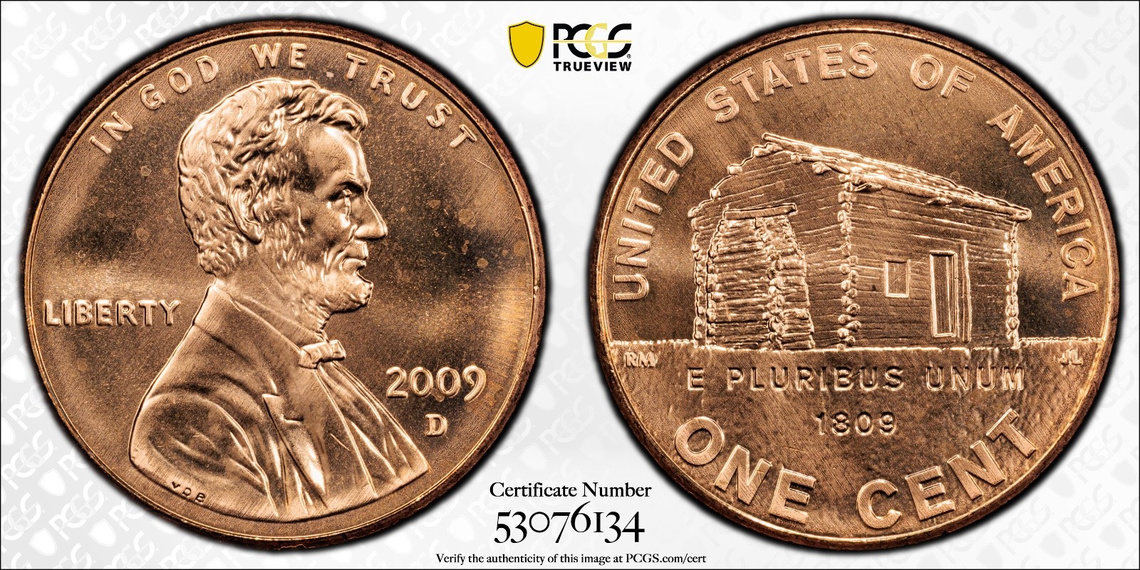 2009-D 1C Lincoln Early Childhood PCGS MS66RD Cert#53076135 - Image 1