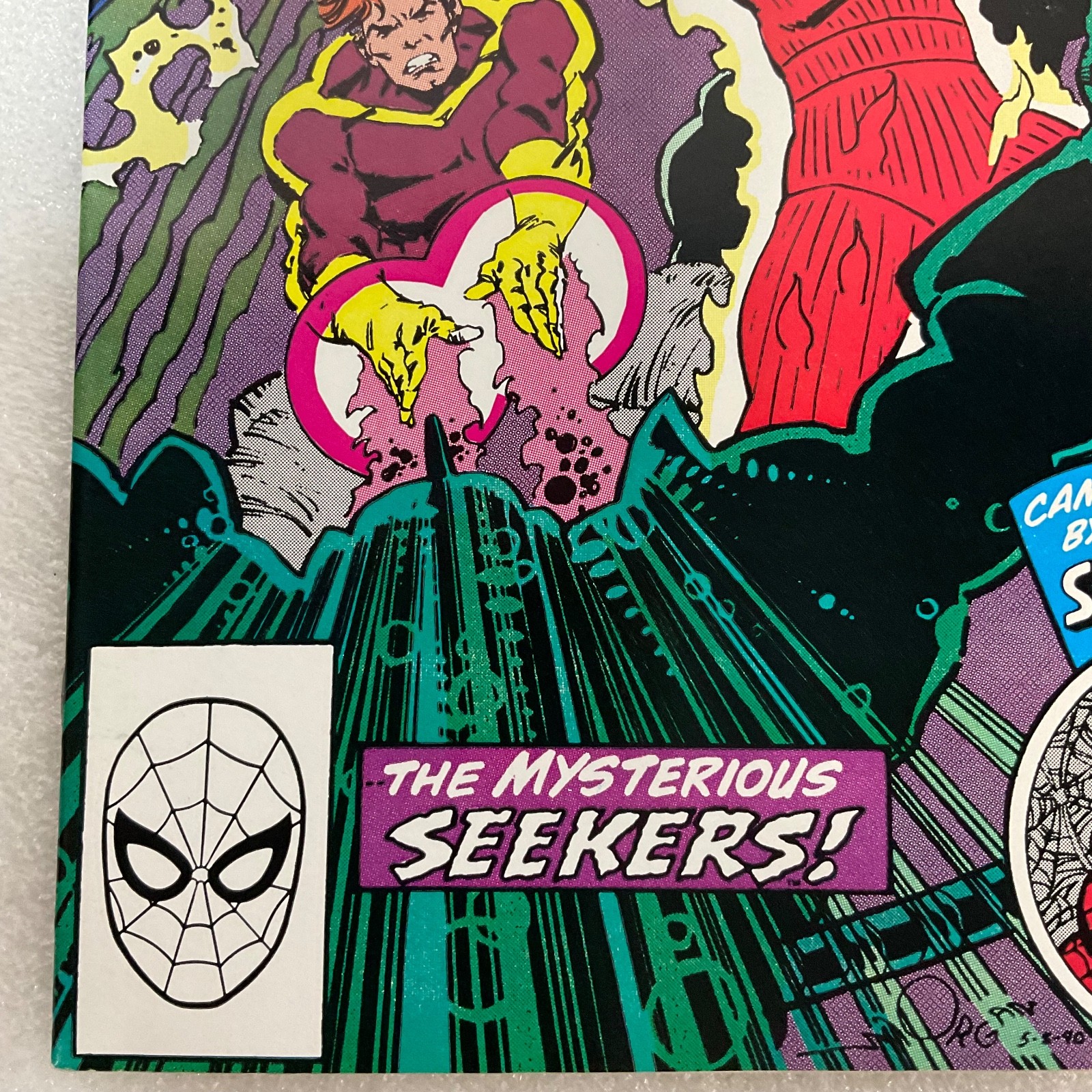 Fantastic Four #342 July 1990 Marvel Comic Human Torch X-Factor Spider-Man Cameo - Image 5