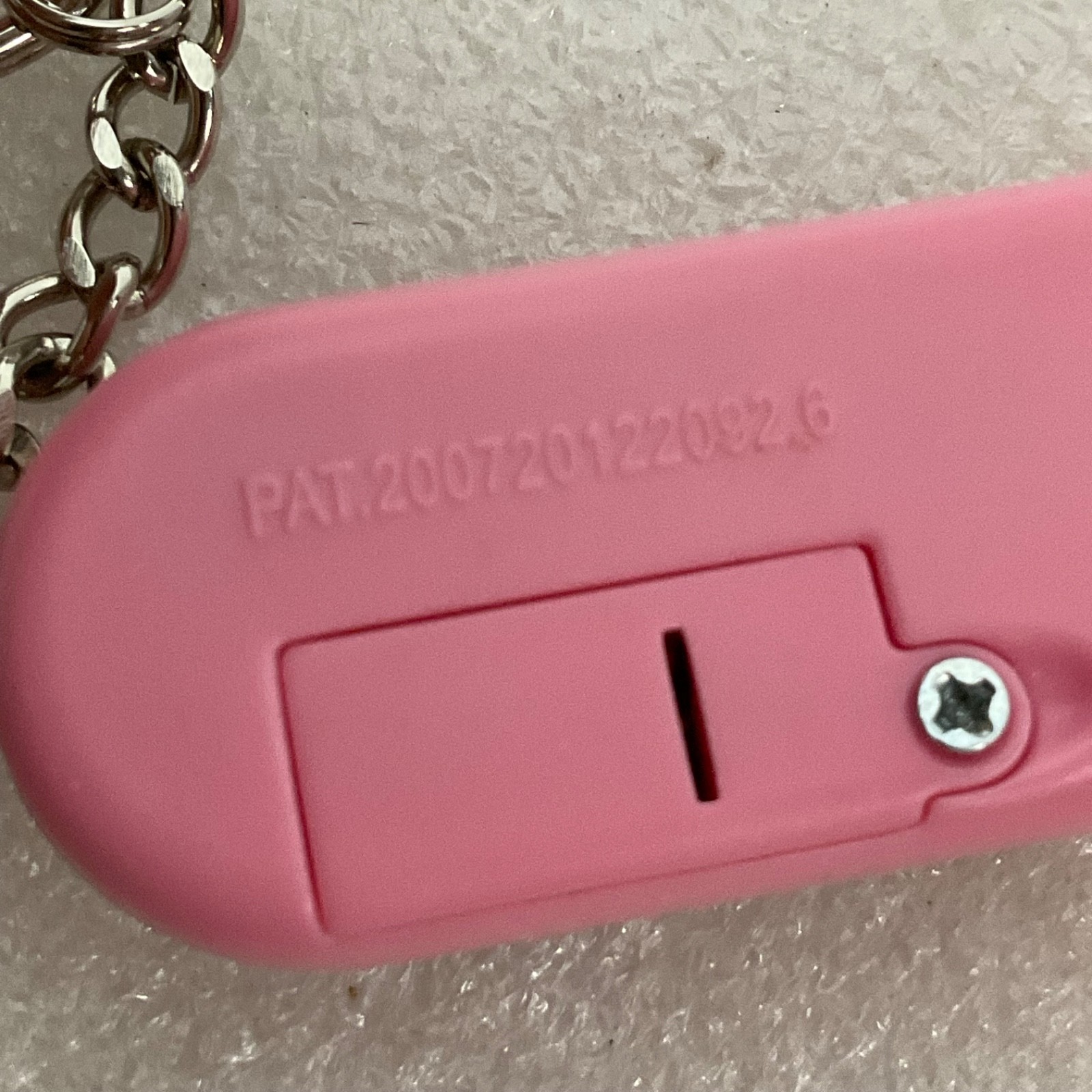 Pink Personal Safety Alarm Keychain 4in with Key Ring and Loud Siren Speaker - Image 3